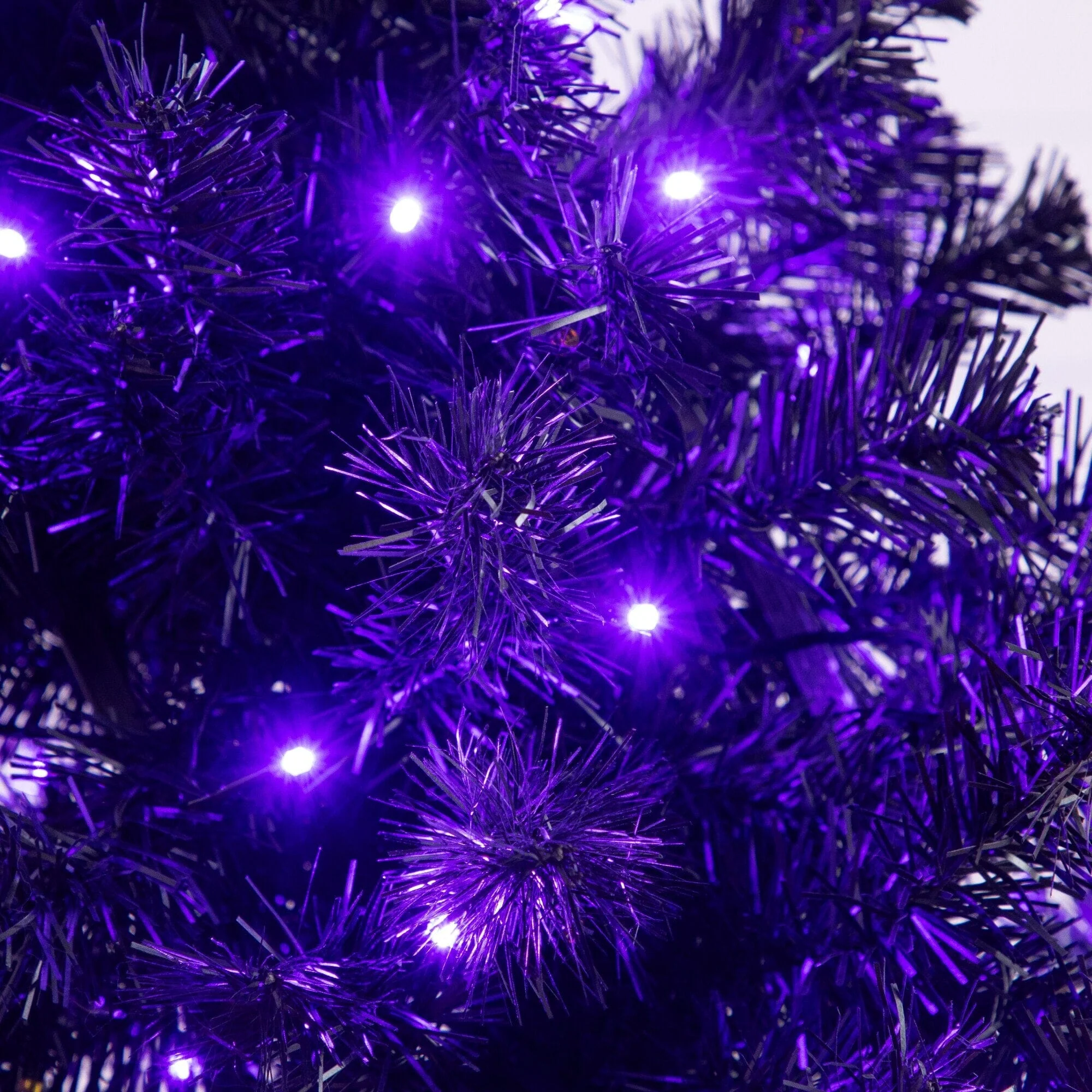 4' Pre-Lit Artificial Halloween Black Moon & Skull Tree with 250 Orange & Purple LED Lights - Image 3