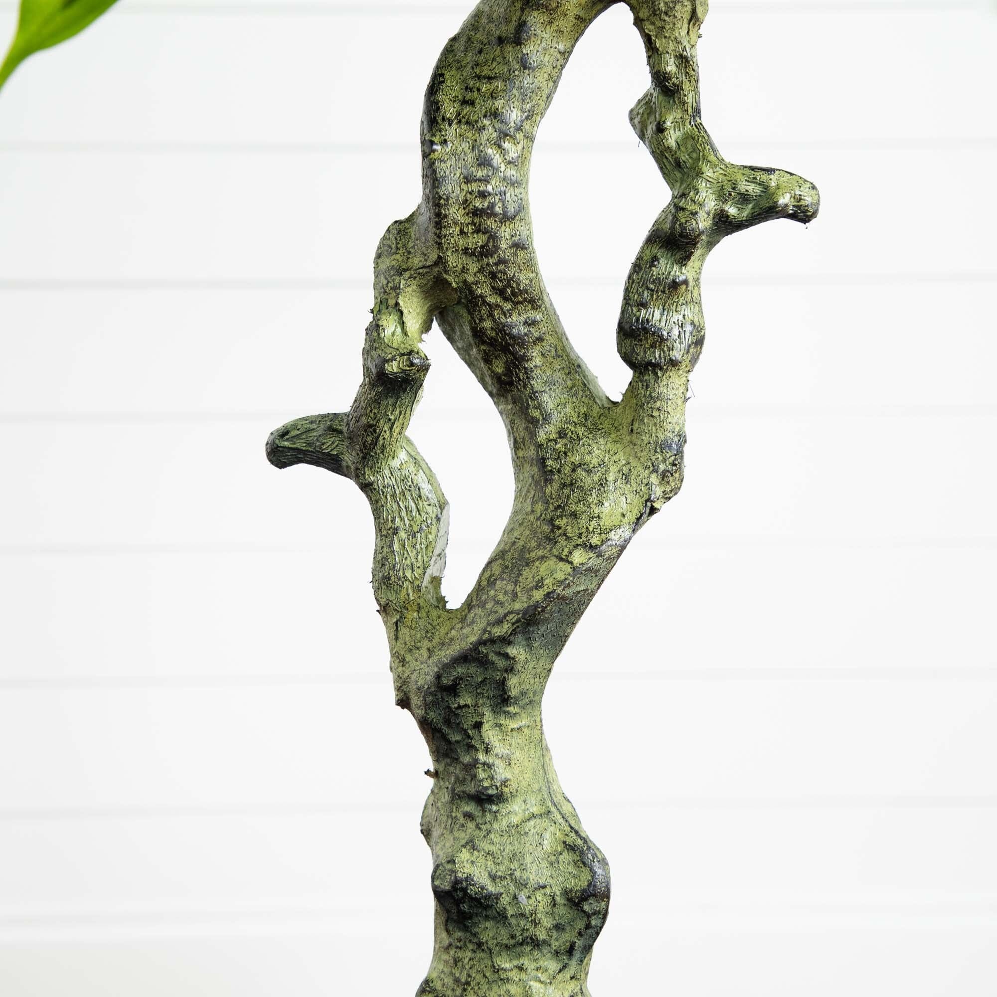5.5’ Mango Artificial Tree in Black Wash Planter (Indoor/Outdoor) - Image 3