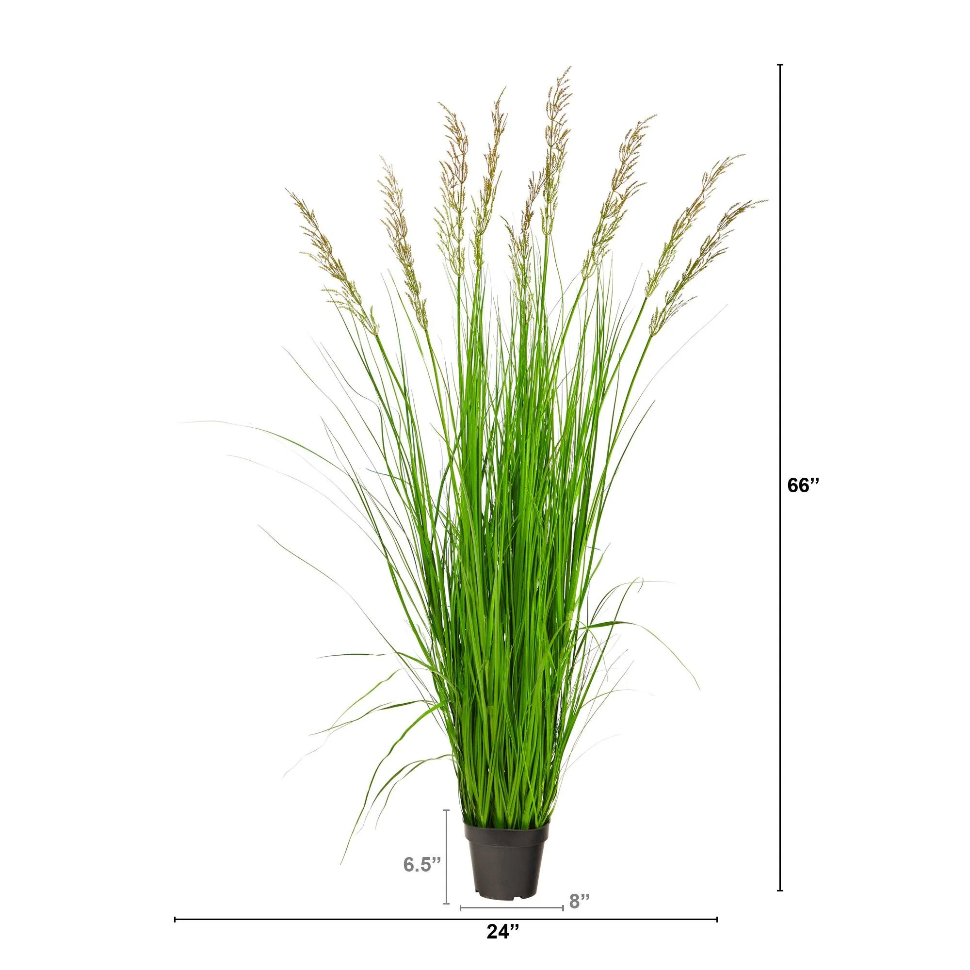 5.5’ Artificial Plum Grass Plant - Image 2