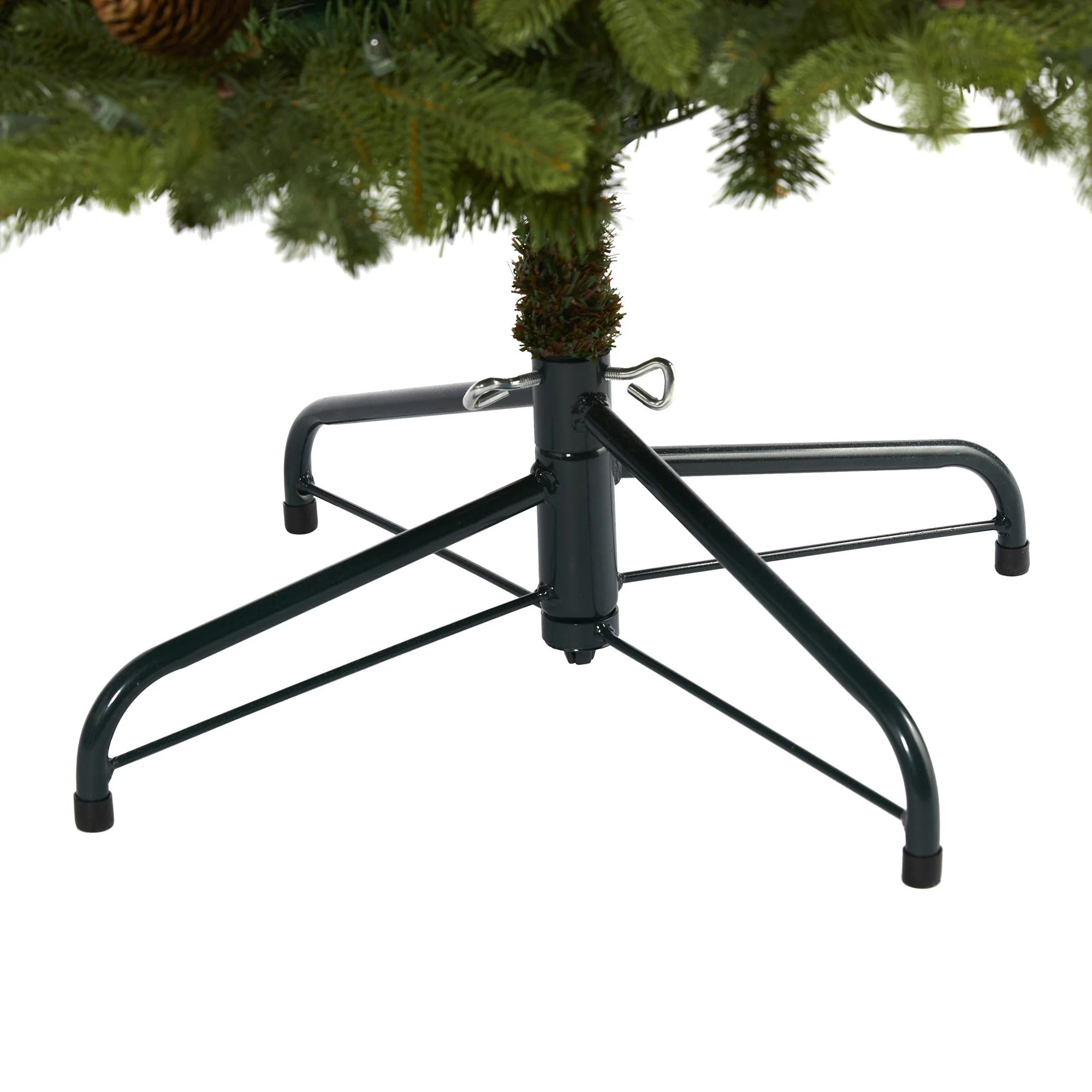 5.5’ Yukon Mountain Fir Artificial Christmas Tree with 250 Clear Lights, Pine Cones and 800 Bendable Branches - Image 4