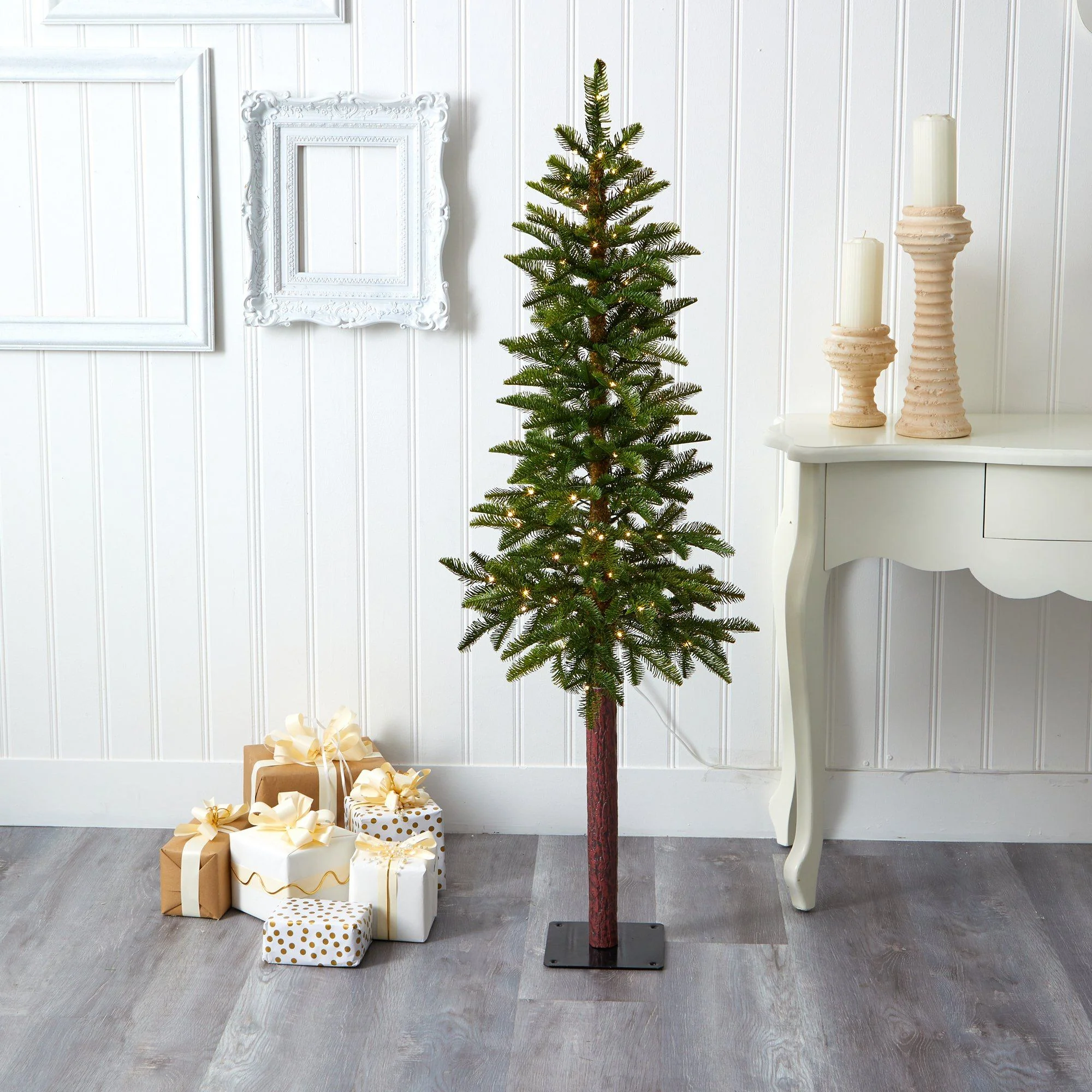 5’ Alaskan Alpine Artificial Christmas Tree with 100 Clear Microdot (Multifunction) LED Lights and 92 Bendable Branches - Image 6