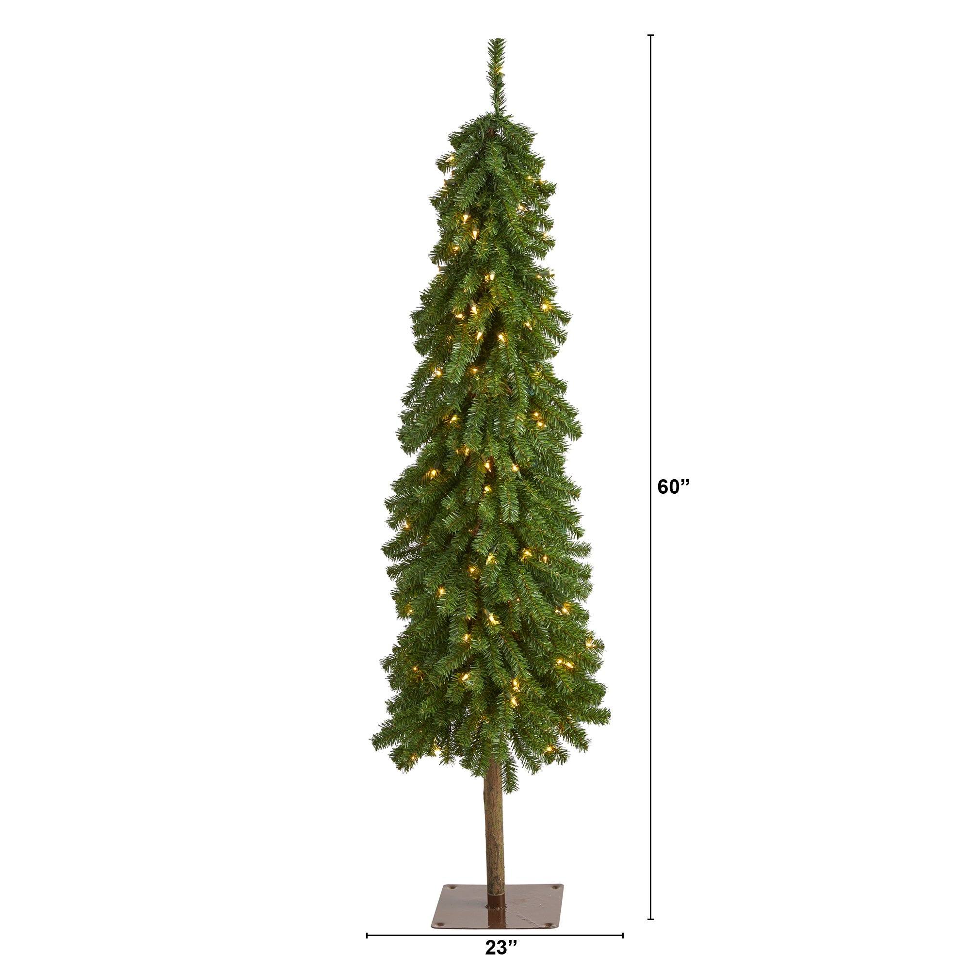5' Alpine Artificial Christmas Tree with 150 Lights and 405 Bendable Branches - Image 2