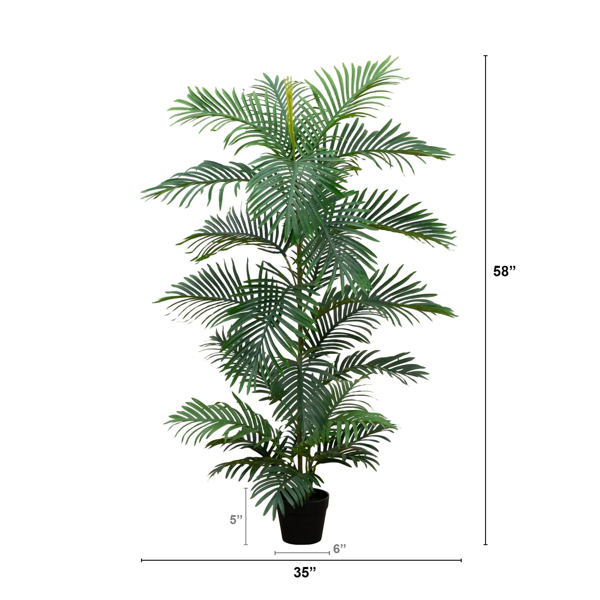5’ Areca Artificial Palm Tree UV Resistant (Indoor/Outdoor) - Image 6