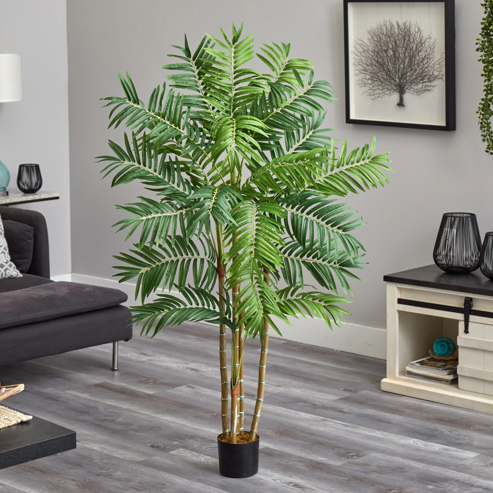 5’ Artificial Areca Palm Tree - Image 3