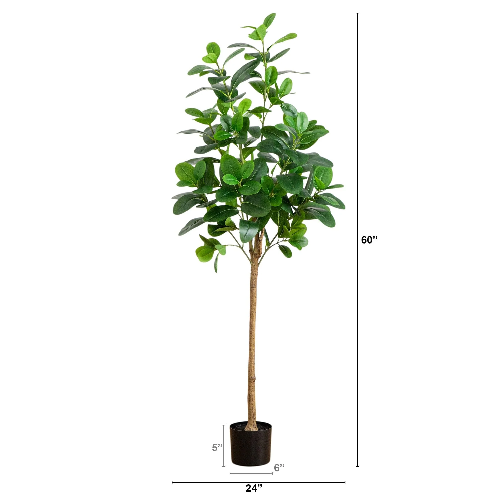 5’ Artificial Audrey Ficus Tree - Image 5