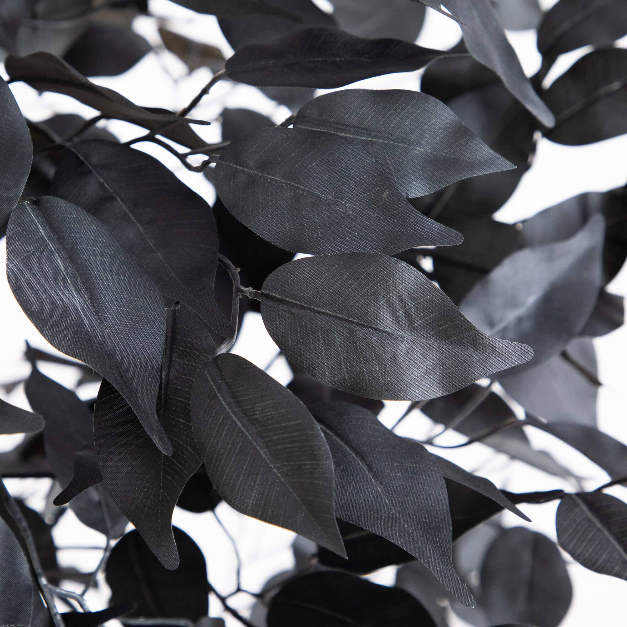 5' Artificial Halloween Black Ficus Tree with Natural Trunk - Image 2