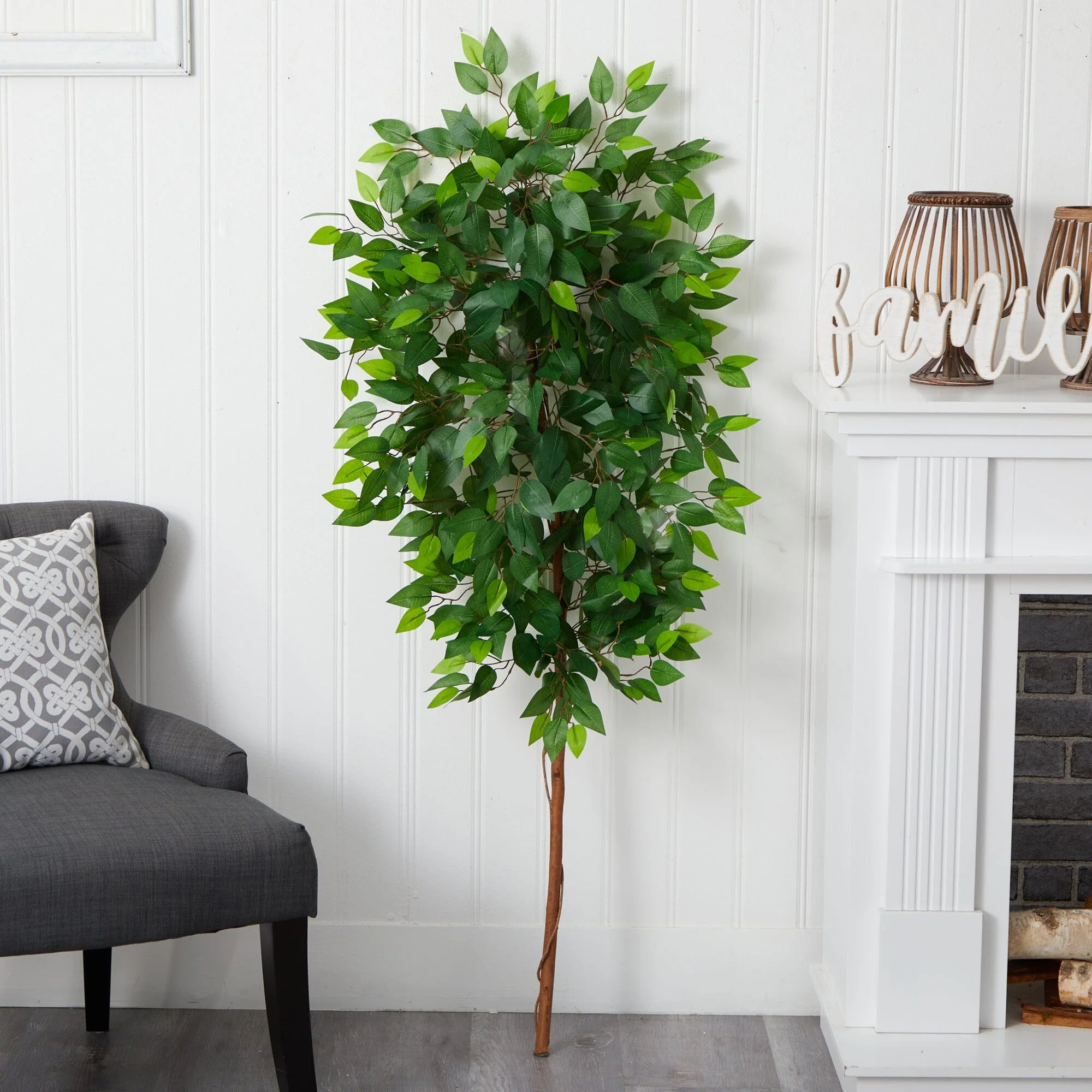 5’ Artificial Ficus Tree (No Pot) - Image 2