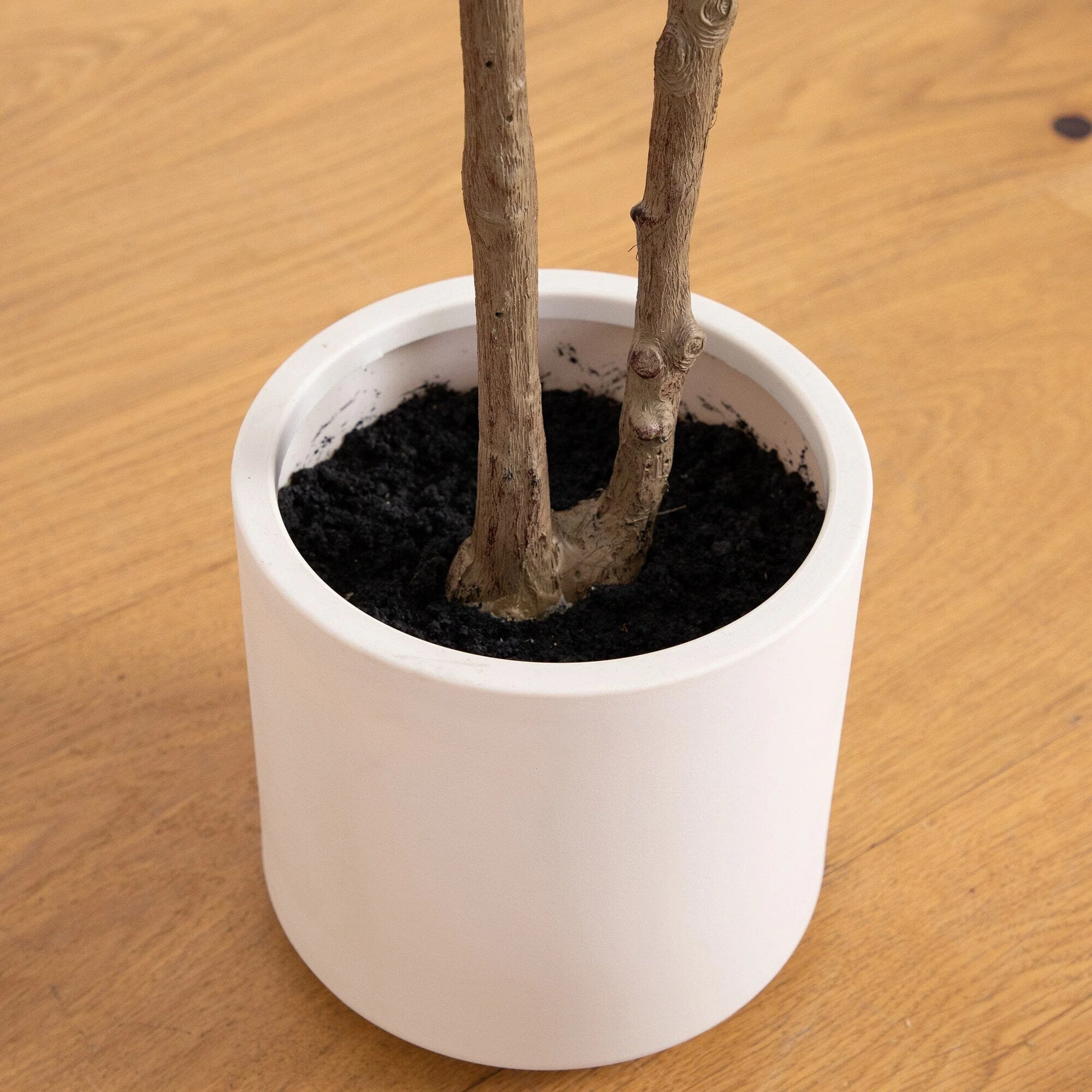 5’ Artificial Minimalist Olive Tree in White Decorative Planter - Image 6