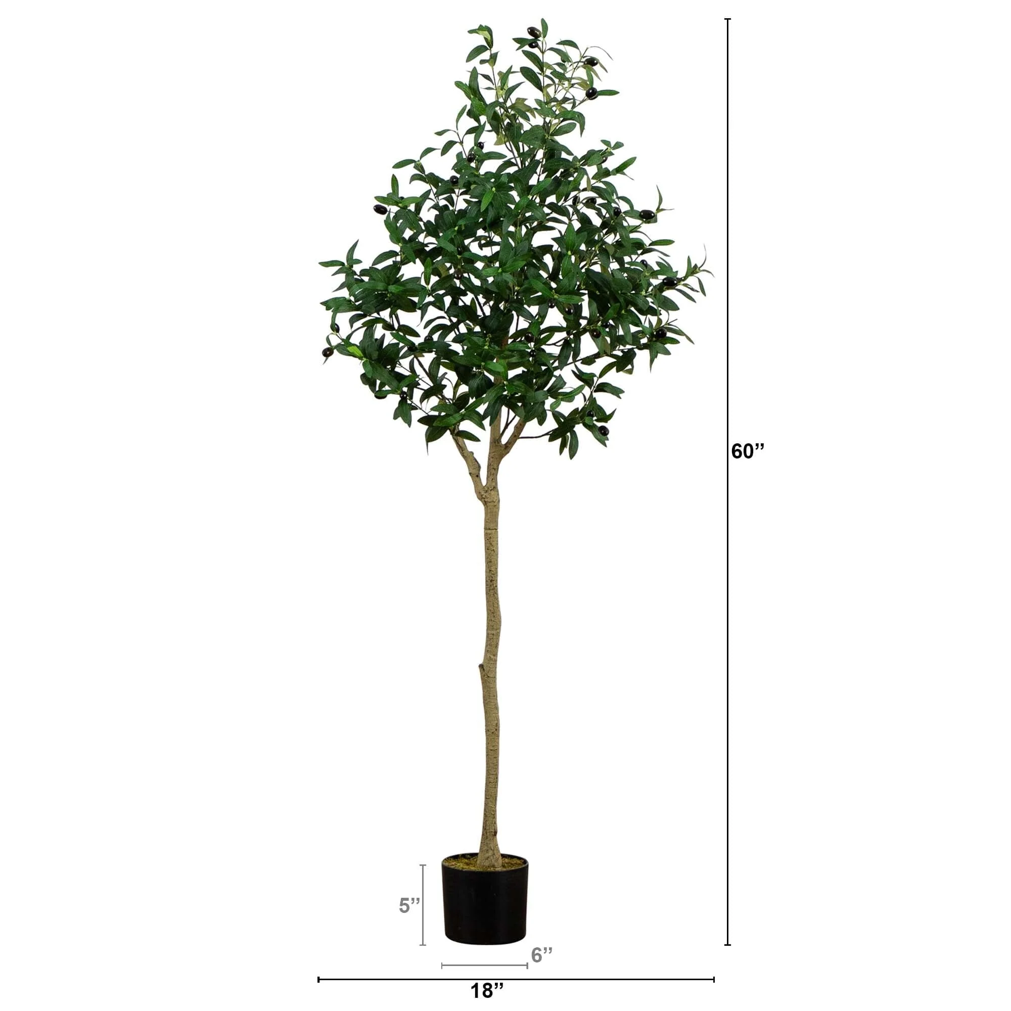 5’ Artificial Olive Tree - Image 4