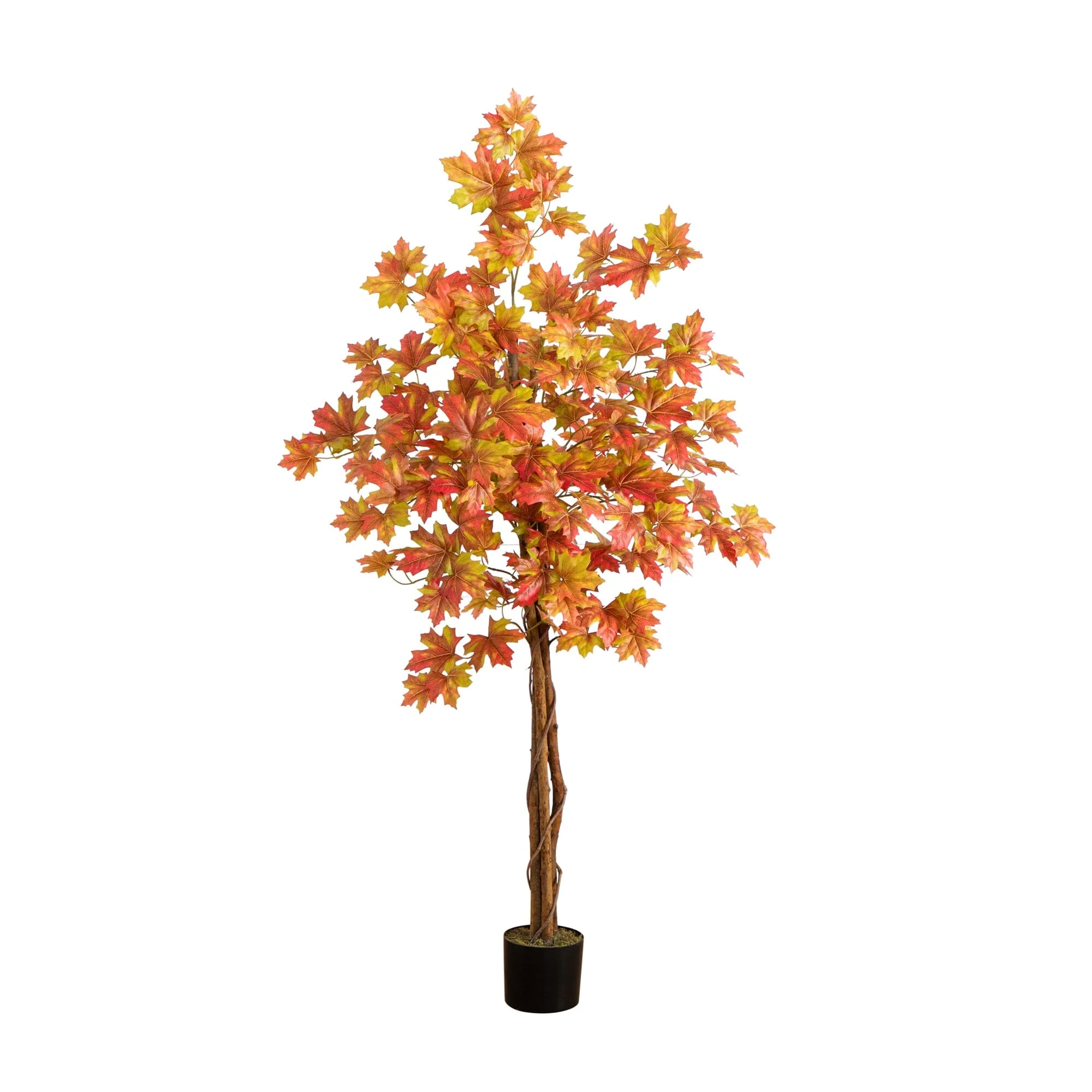 5’ Autumn Deluxe Maple Artificial Fall Tree - Image 6