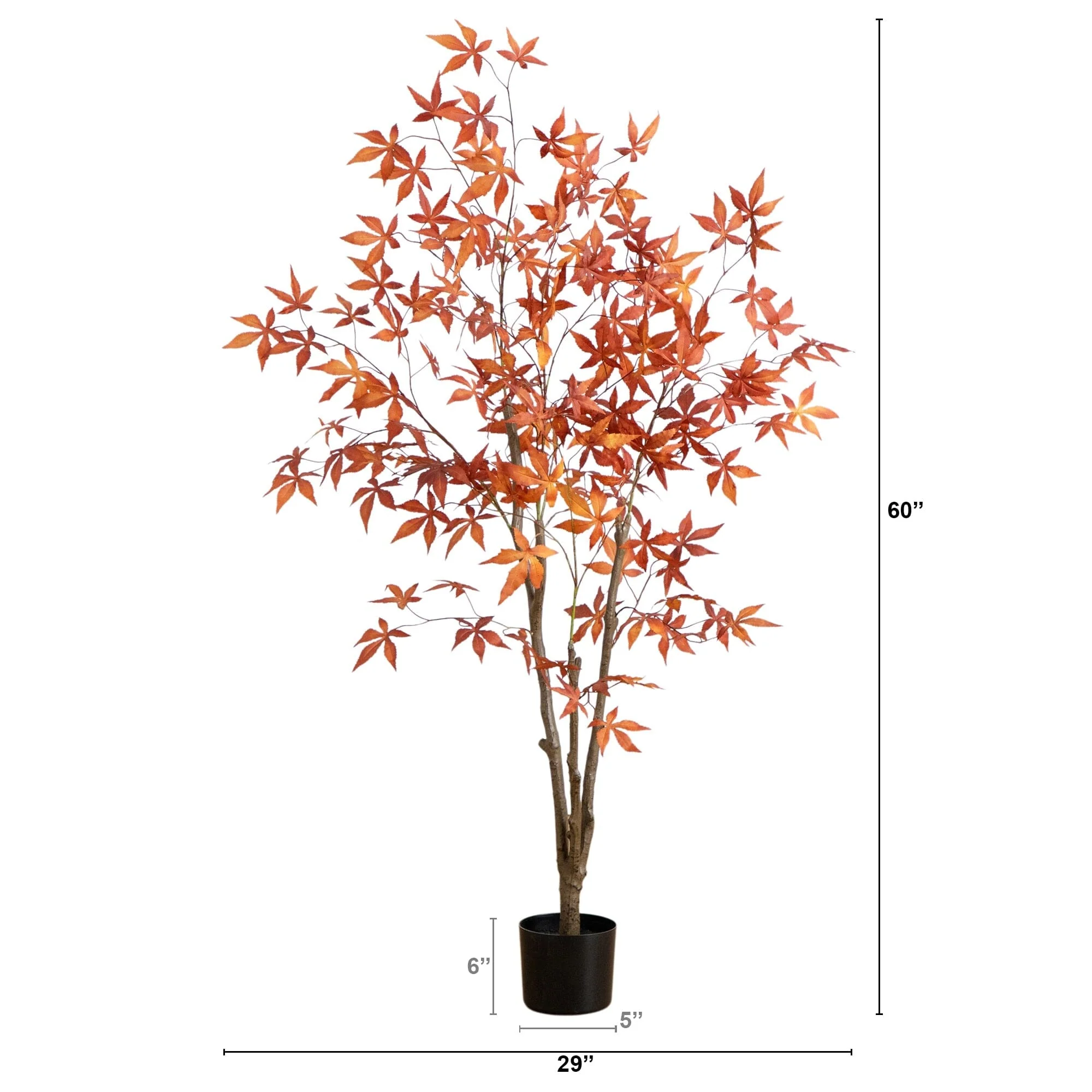 5' Autumn Japanese Maple Artificial Fall Tree - Image 6