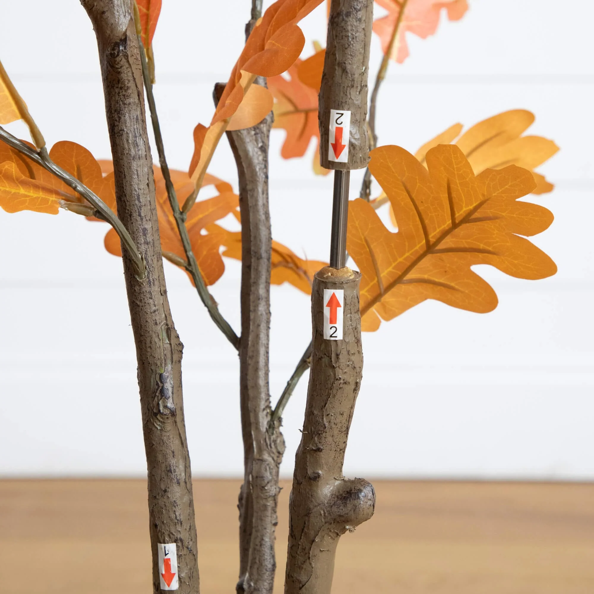 5' Artificial Autumn Oak Tree - Image 5