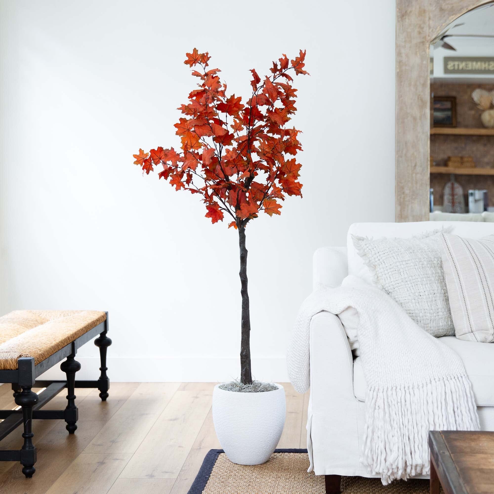 5' Autumn Rustic Maple Artificial Fall Tree - Image 4
