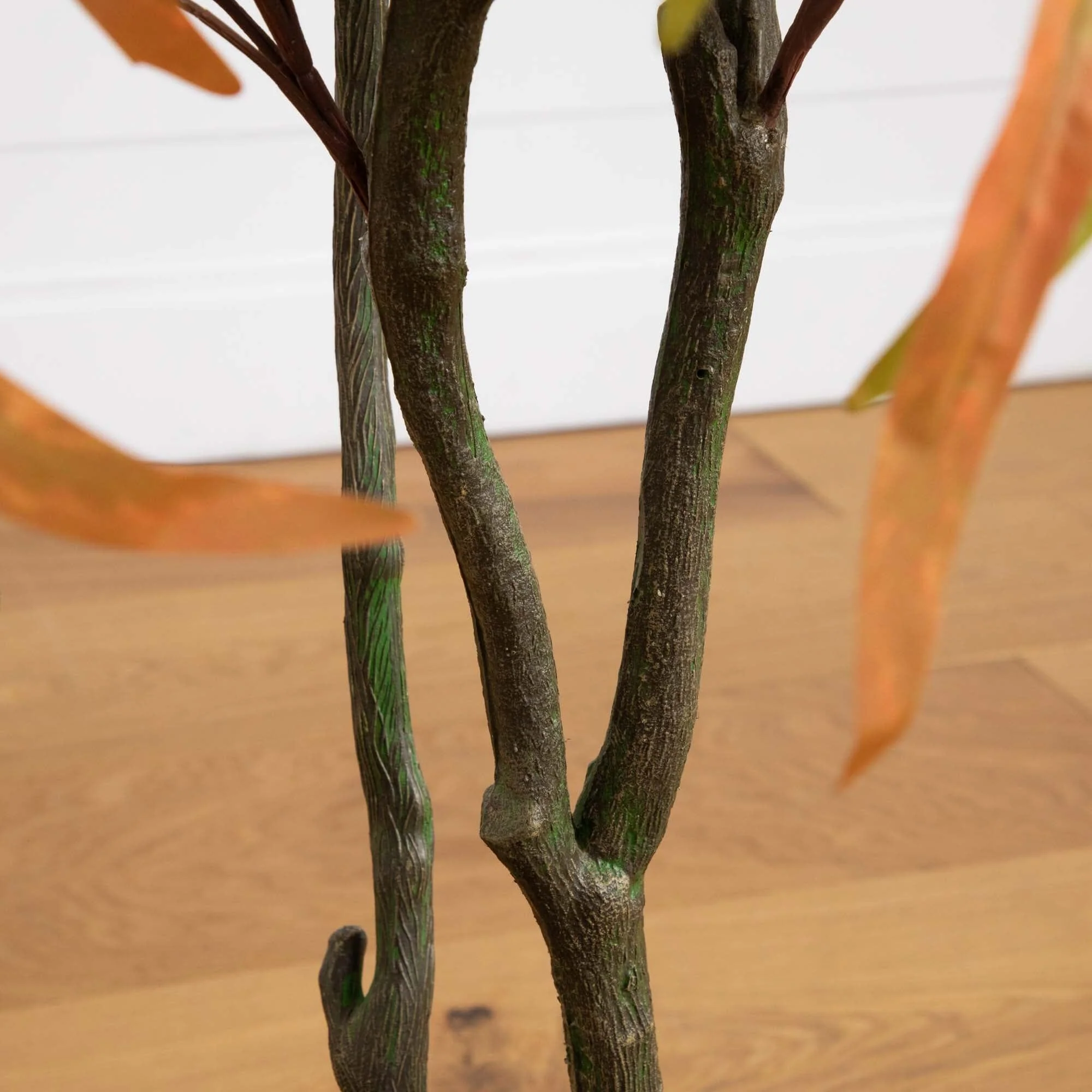 5’ Autumn Wispy Eucalyptus Artificial Fall Tree - Image 5