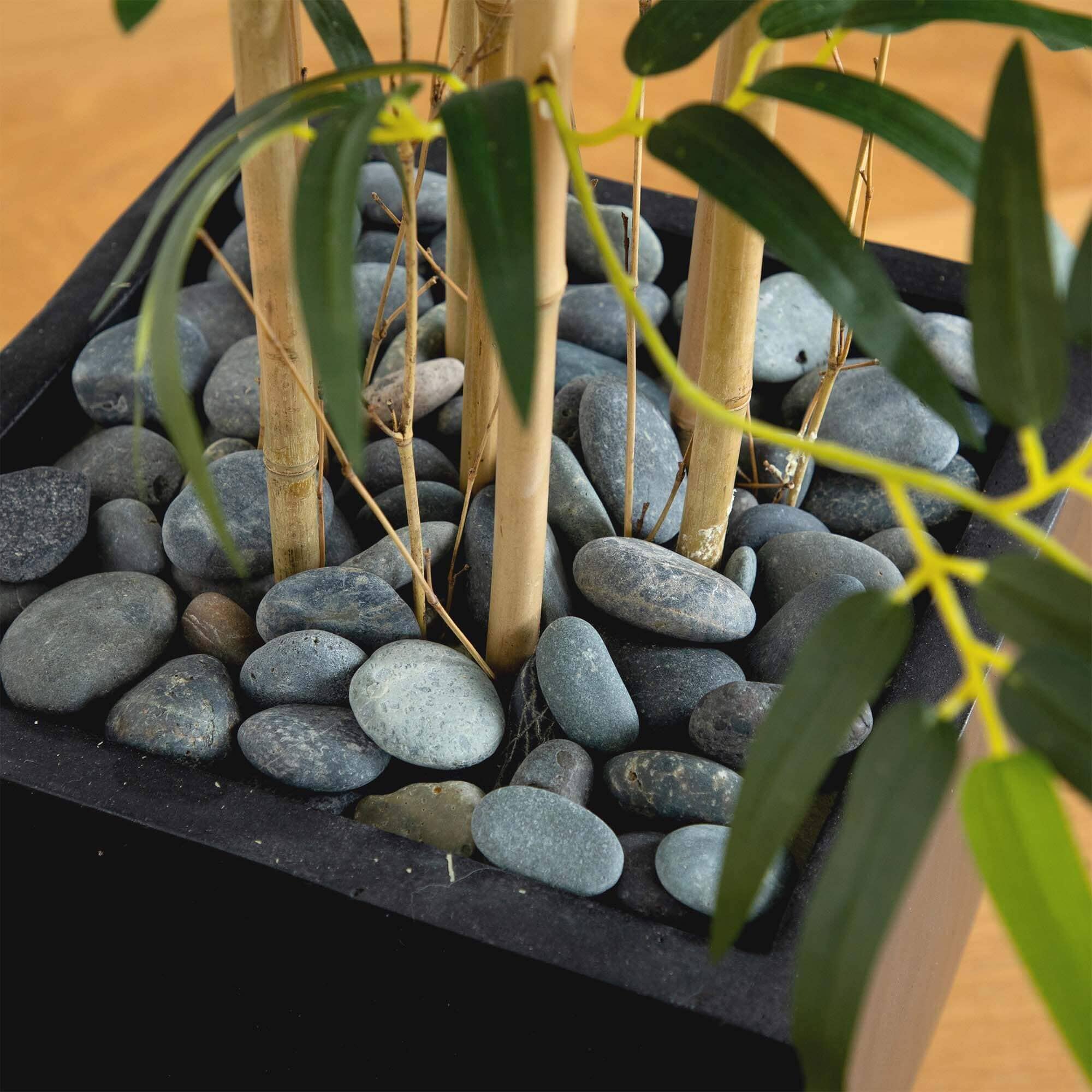 5' Bamboo Artificial Tree in Black Wash Planter - Image 5