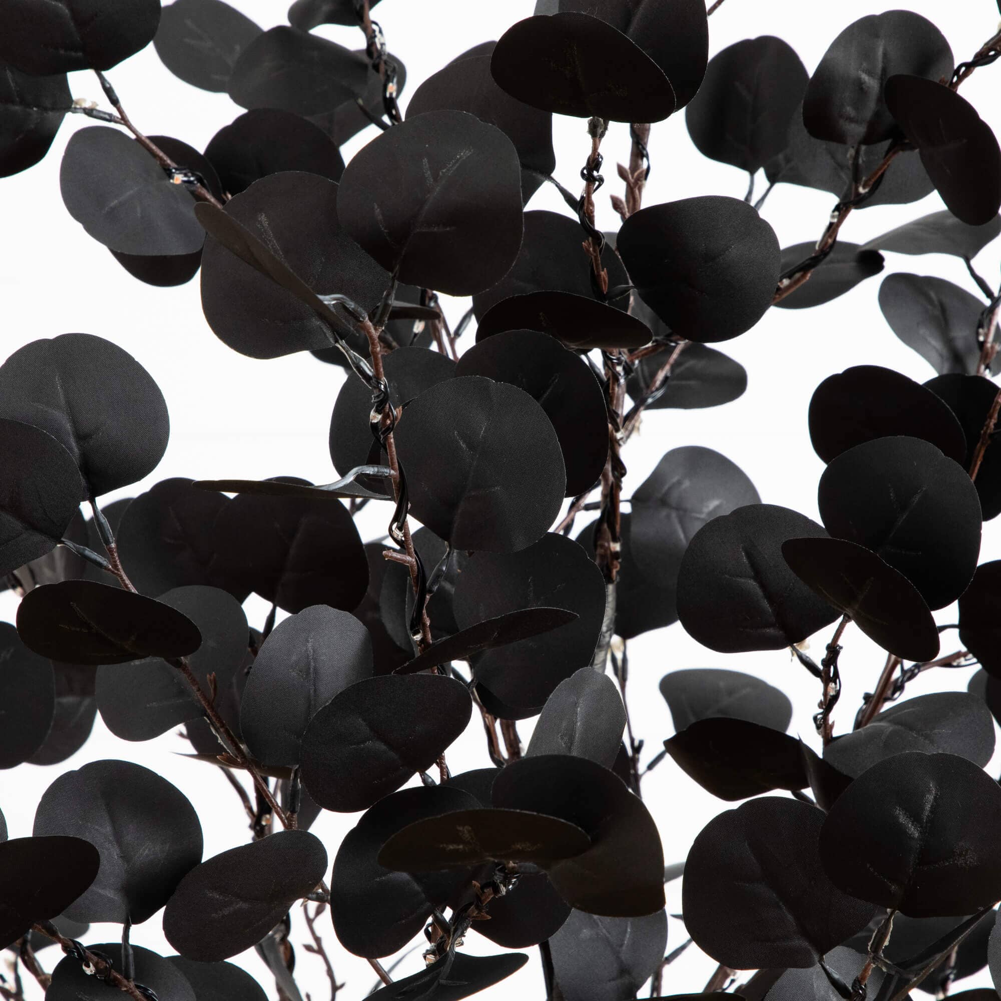 5' Pre-Lit Artificial Halloween Black Eucalyptus Tree with 220 Orange & Purple LED Lights - Image 10