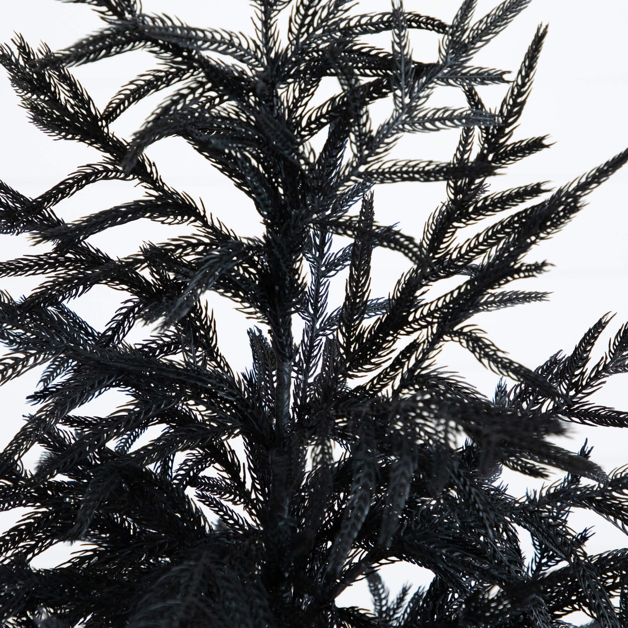 5' Artificial Halloween Real Touch Black Norfolk Pine Christmas Tree with Natural Look - Image 2