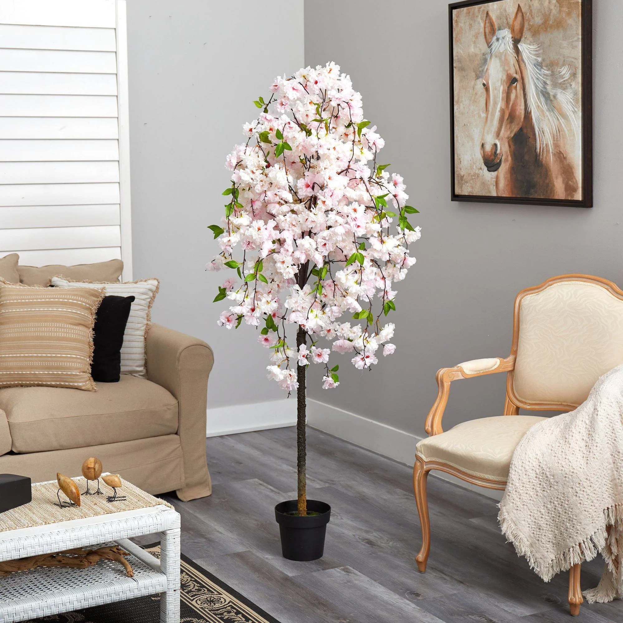 5' Artificial Cherry Blossom Tree - Image 4
