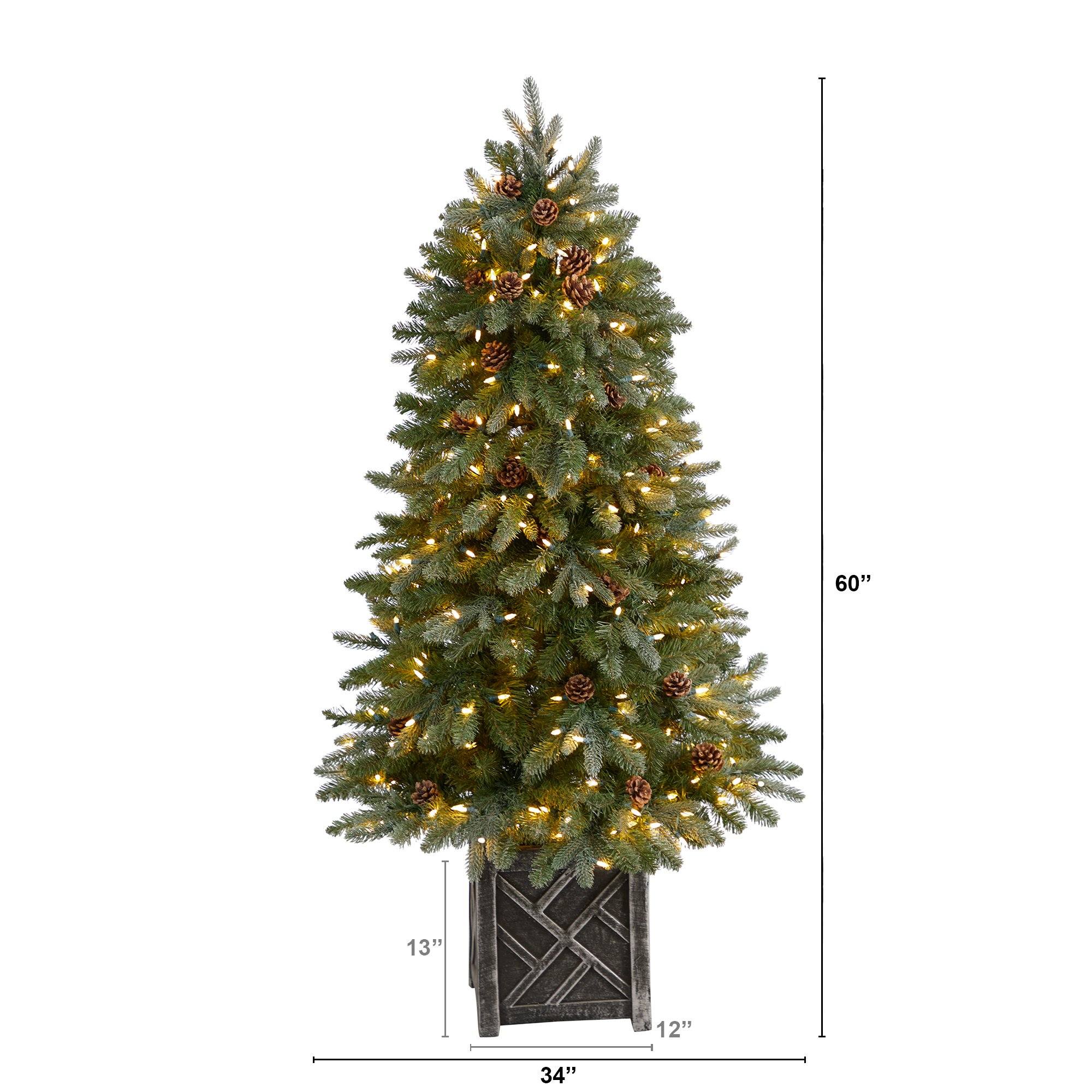 5' Colorado Fir Flocked Dusted Artificial Christmas Tree - Image 2