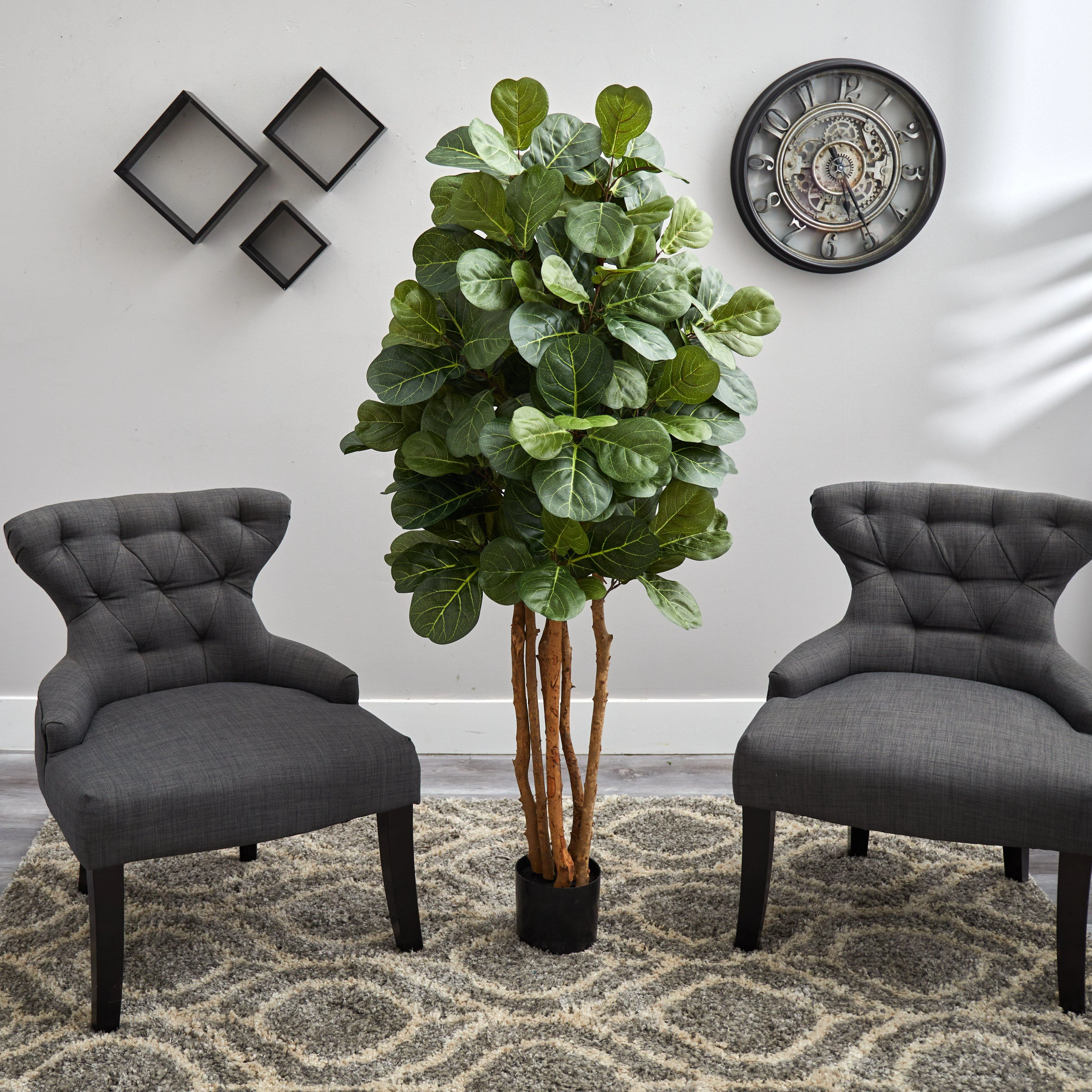 5’ Artificial Fiddle Leaf Fig Tree - Image 3
