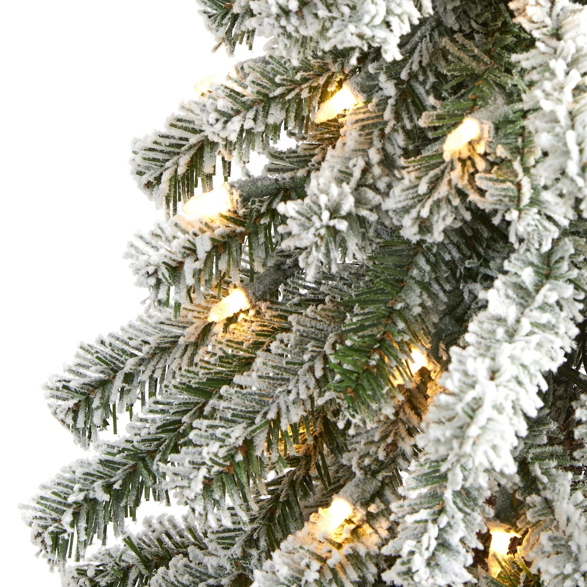 5’ Flocked Alpine Artificial Christmas Tree - Image 3
