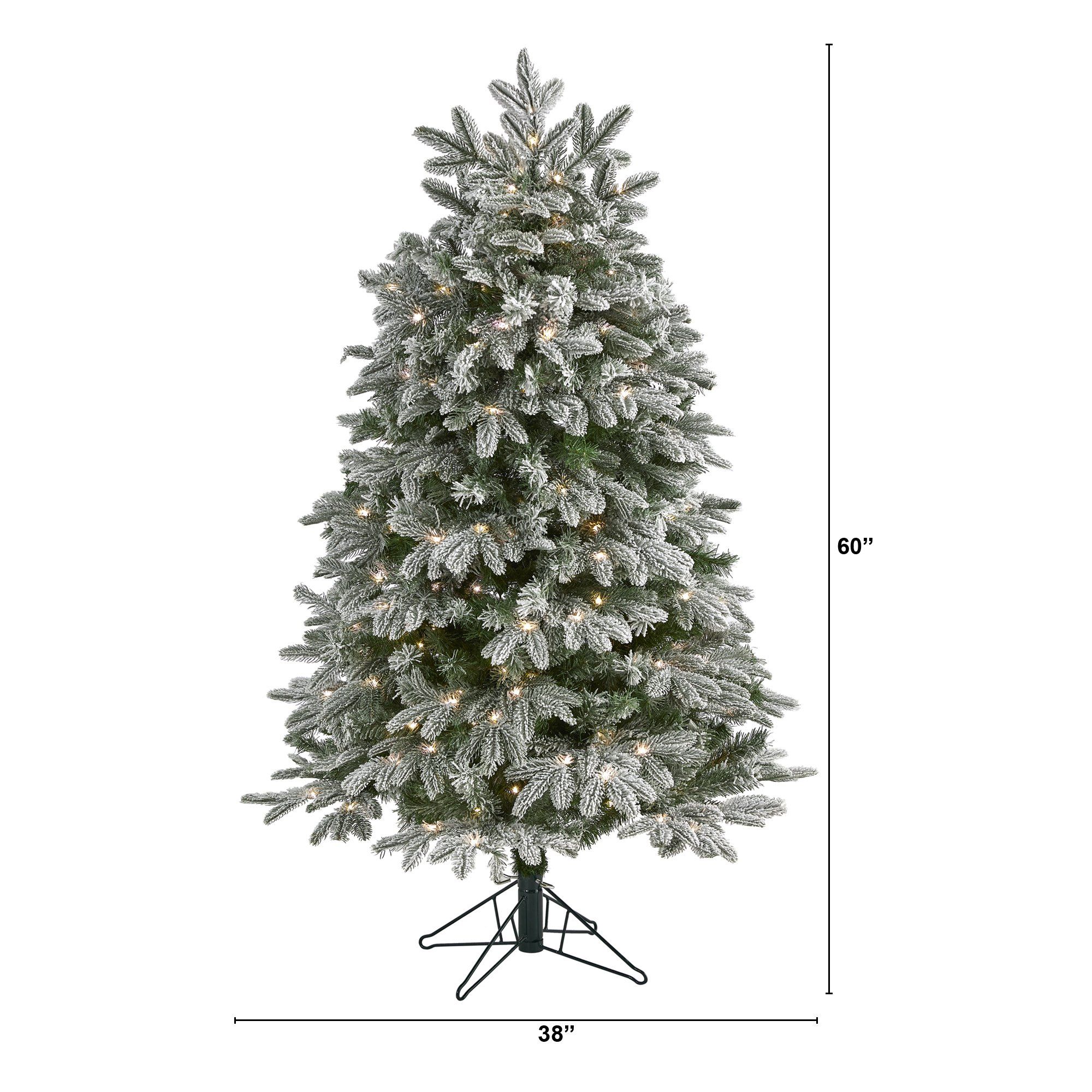 5' Flocked Colorado Mountain Fir Artificial Christmas Tree - Image 2