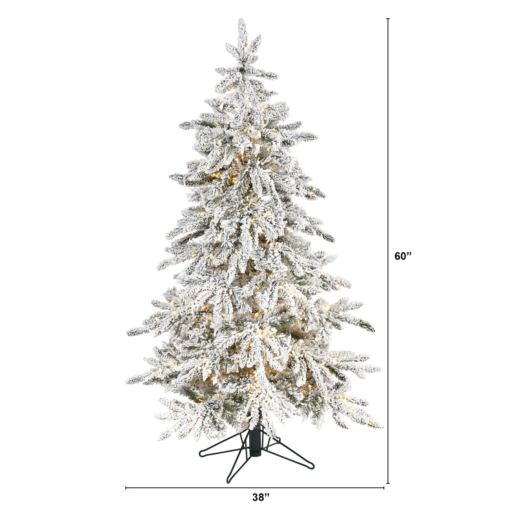 5' Flocked Grand Northern Rocky Fir Artificial Christmas Tree - Image 2