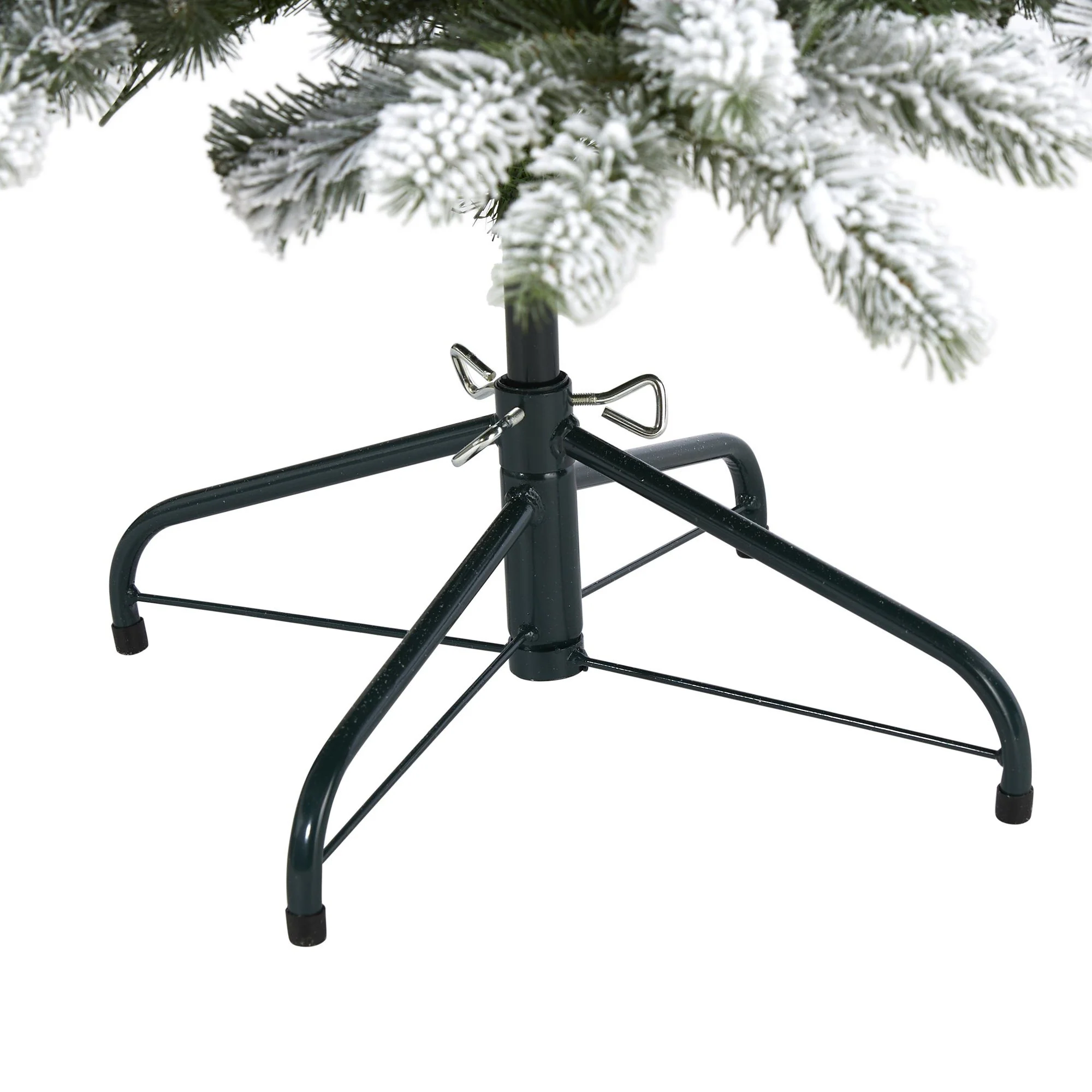 5’ Flocked South Carolina Spruce Artificial Christmas Tree with 300 Clear Lights and 621 Bendable Branches - Image 4
