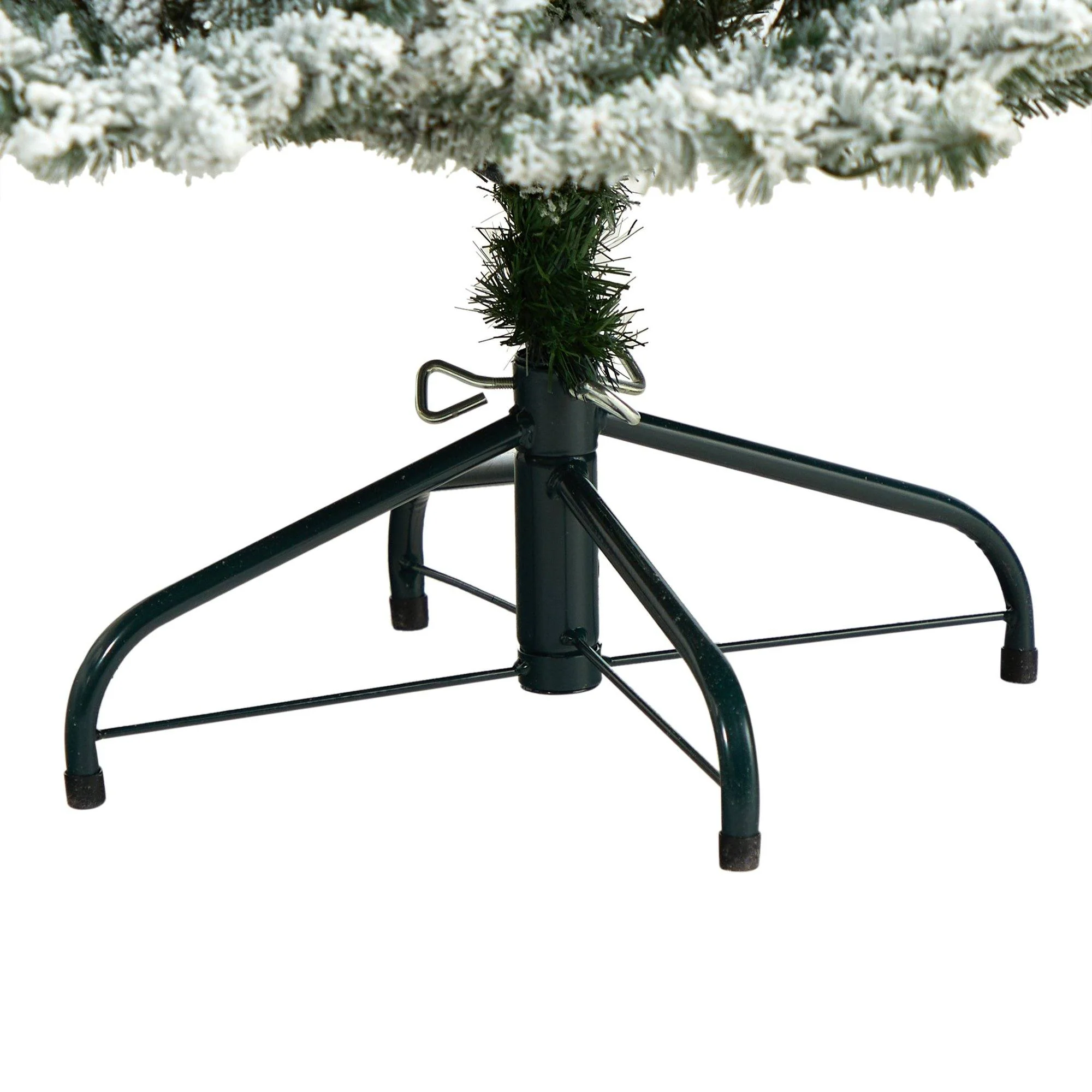 5’ Flocked West Virginia Spruce Christmas Tree with 200 Clear Lights and 604 Bendable Branches - Image 6