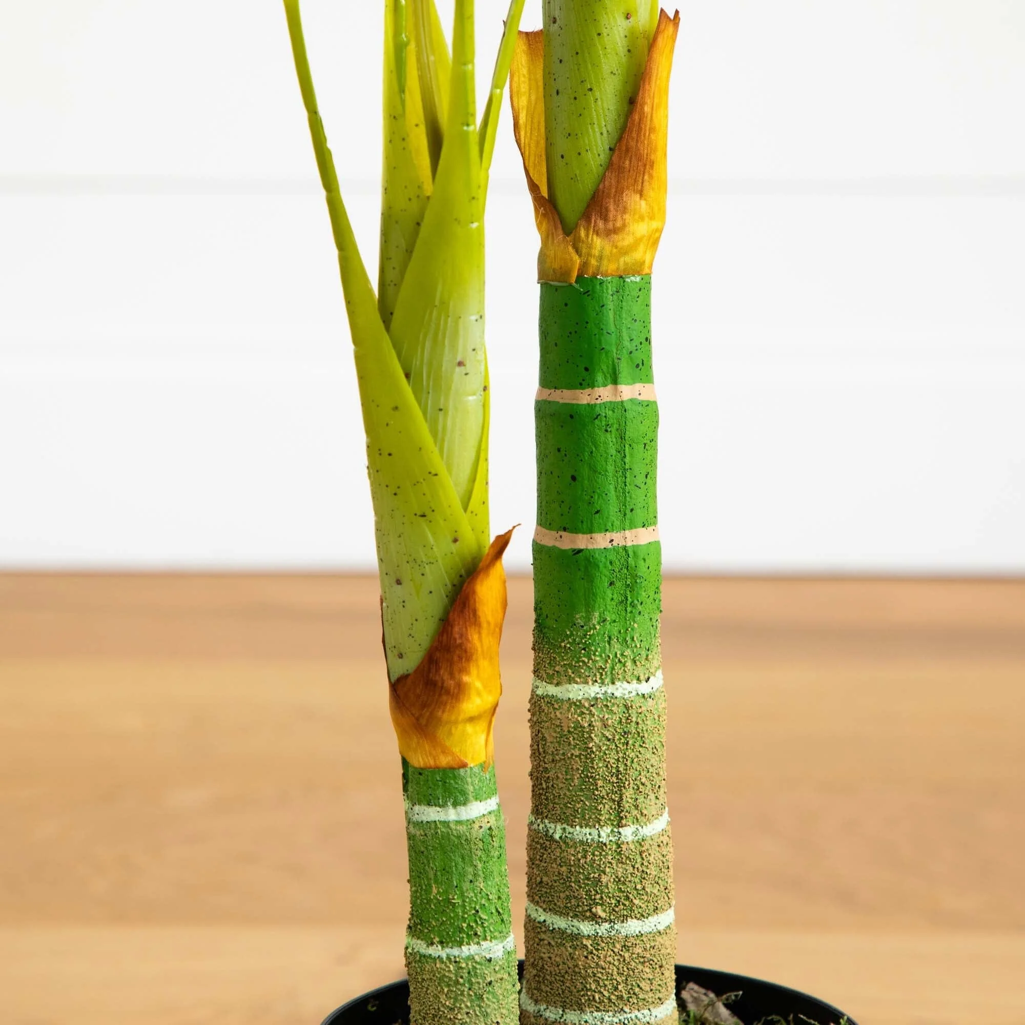 5’ Double Stalk Golden Cane Artificial Palm Tree - Image 3