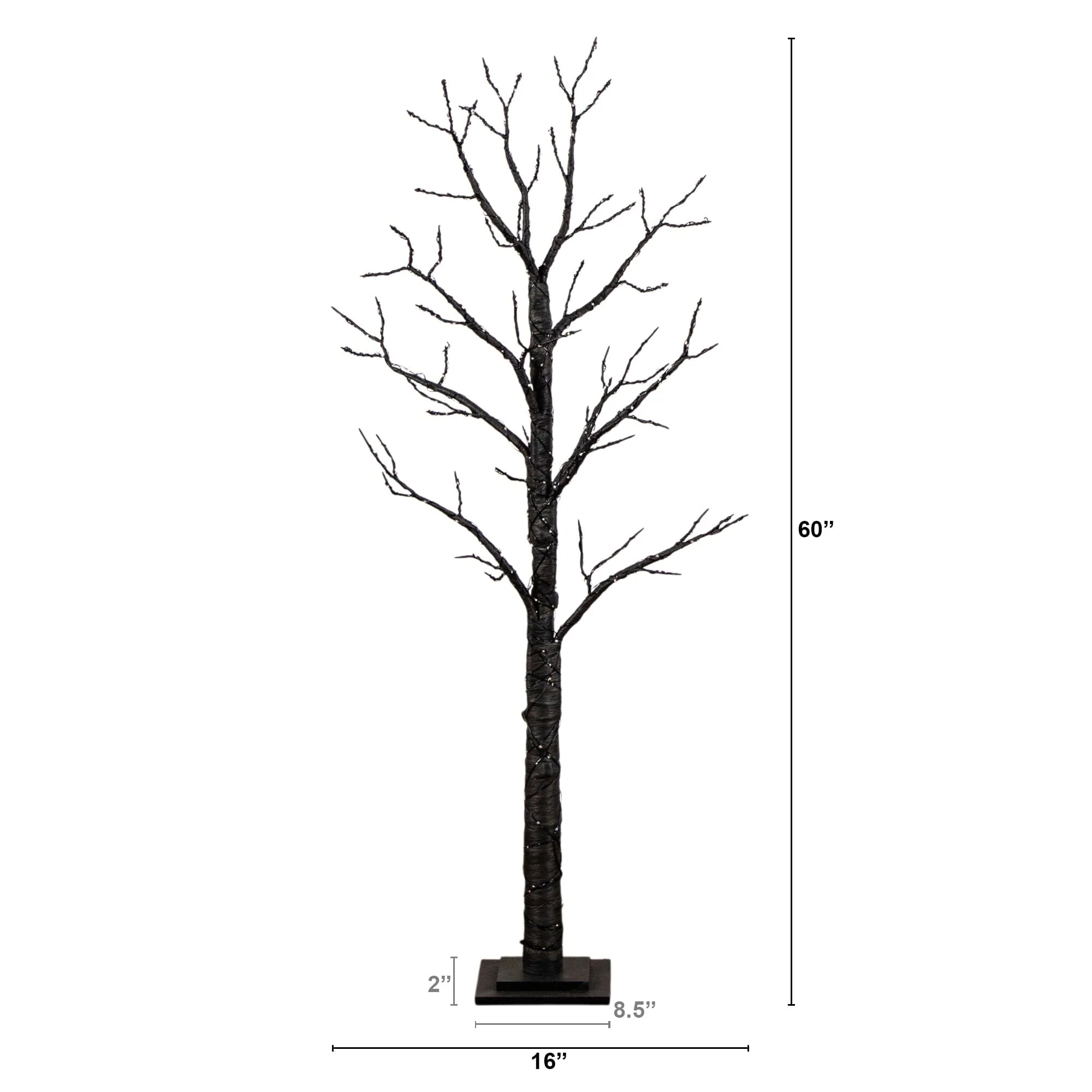 5' Pre-Lit Artificial Halloween Twig Tree with 360 Orange & Purple LED Lights - Image 12