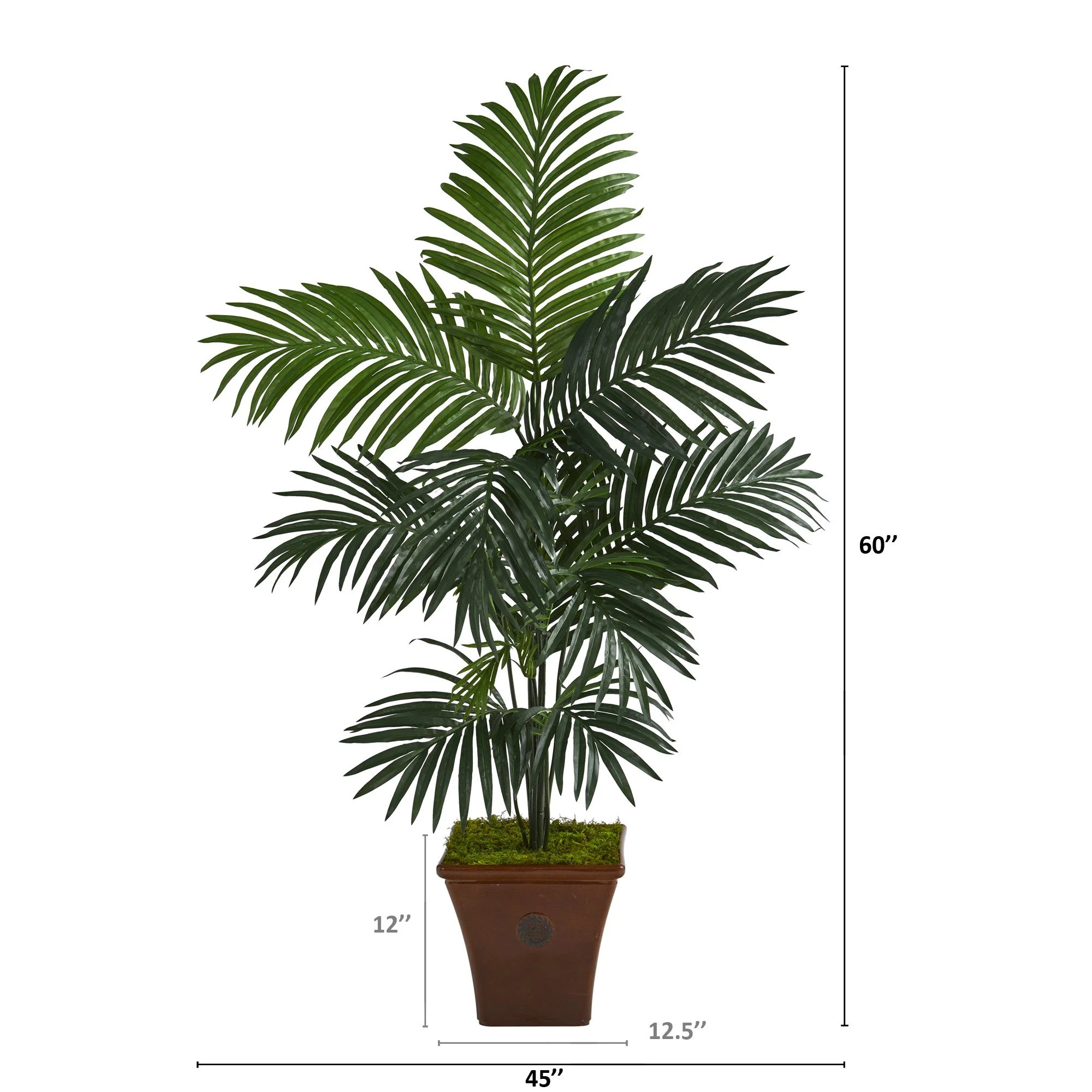 5’ Kentia Artificial Palm Tree in Brown Planter - Image 2