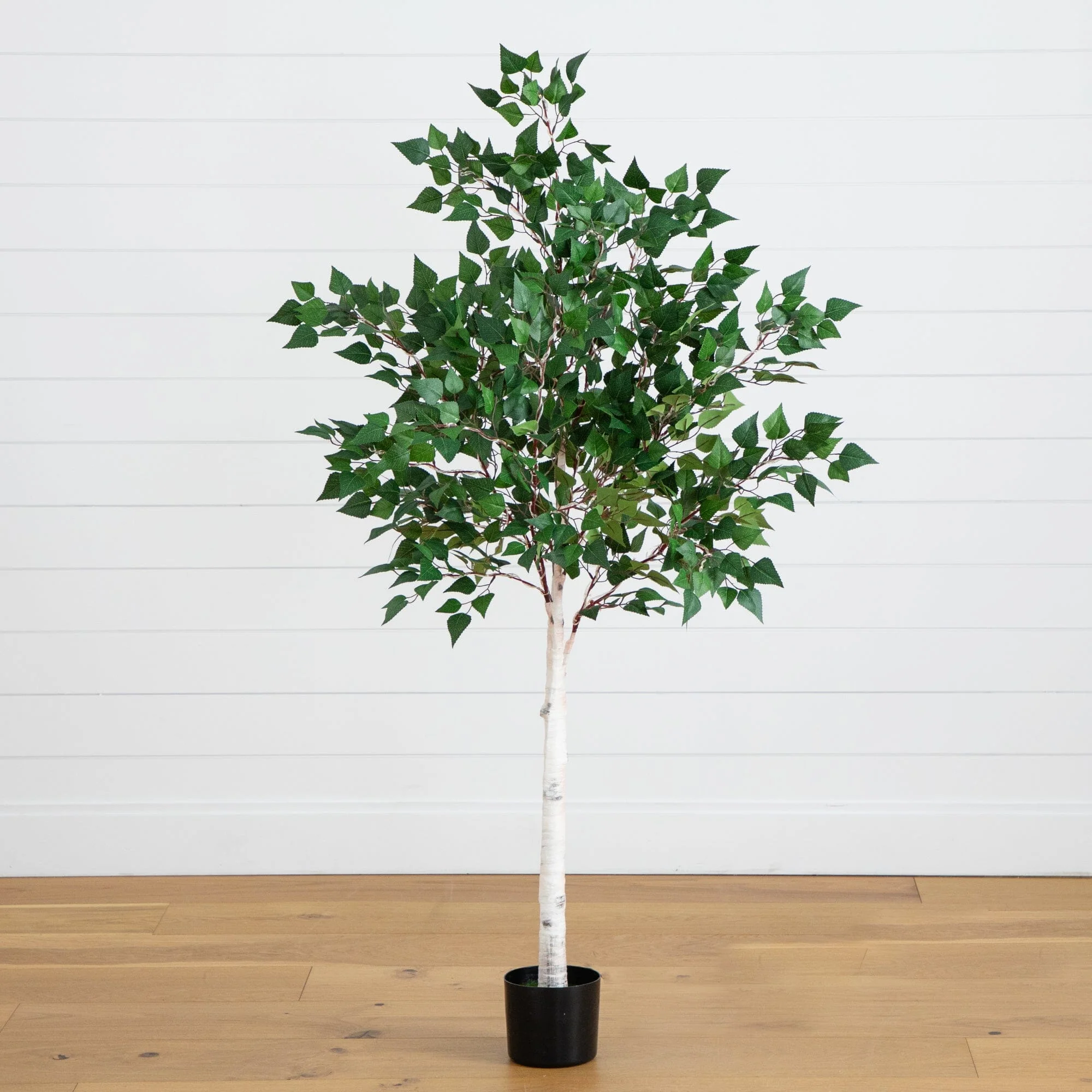 5’ Lighted Artificial Birch Tree with 180 Warm White LED Lights - Image 4