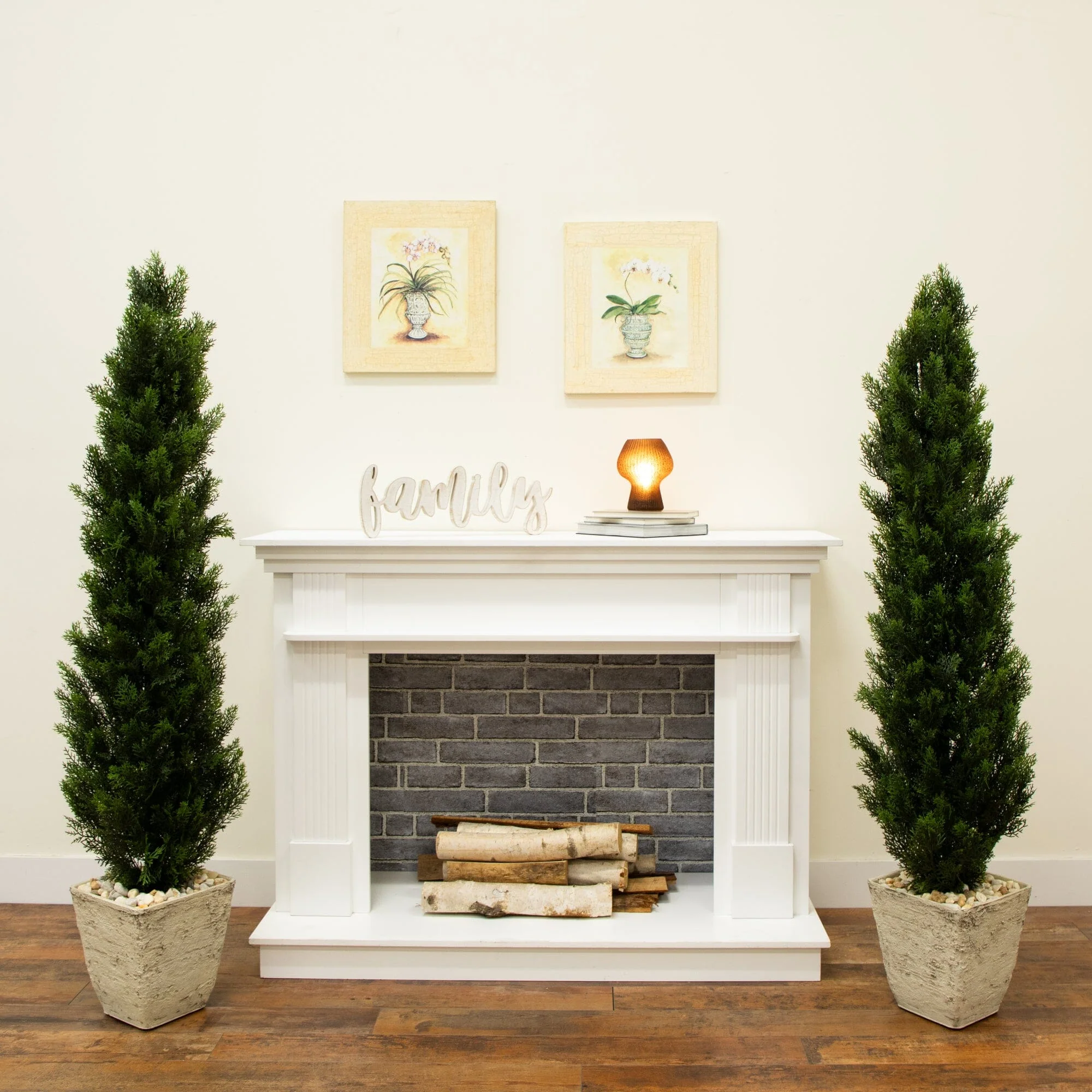 5' Mini Cedar Pine Tree UV Resistant (Indoor/Outdoor) - Set of 2 - Image 2