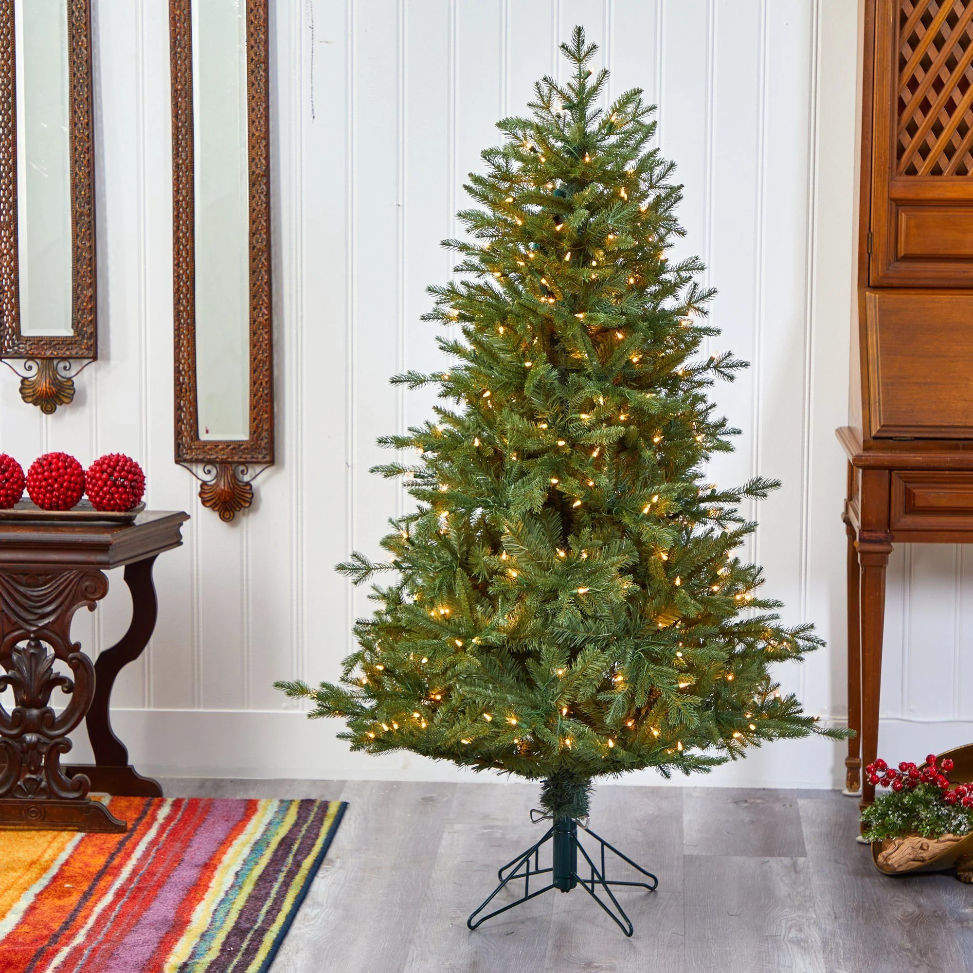 5' New Hampshire Spruce Artificial Christmas Tree with 300 Warm White Lights and 618 Bendable Branches - Image 9