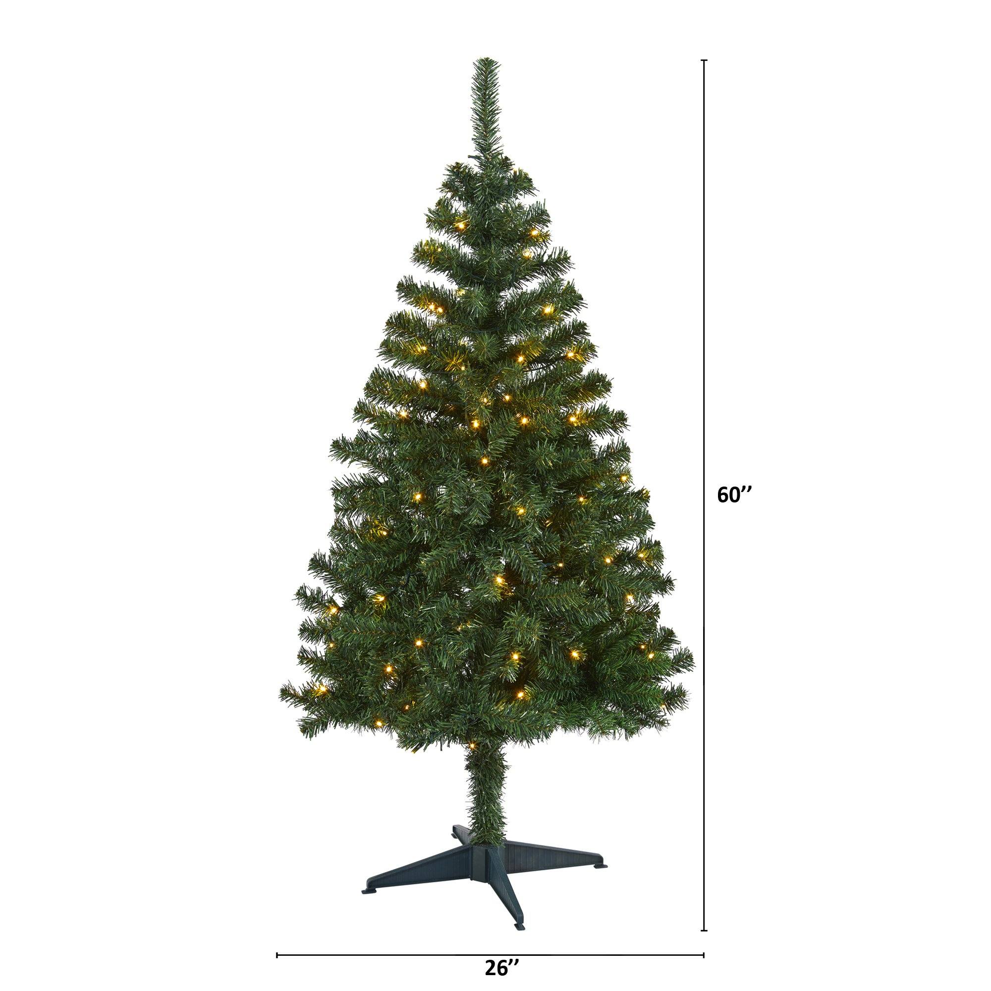 5' Northern Tip Pine Artificial Christmas Tree with 150 Clear LED Lights - Image 2