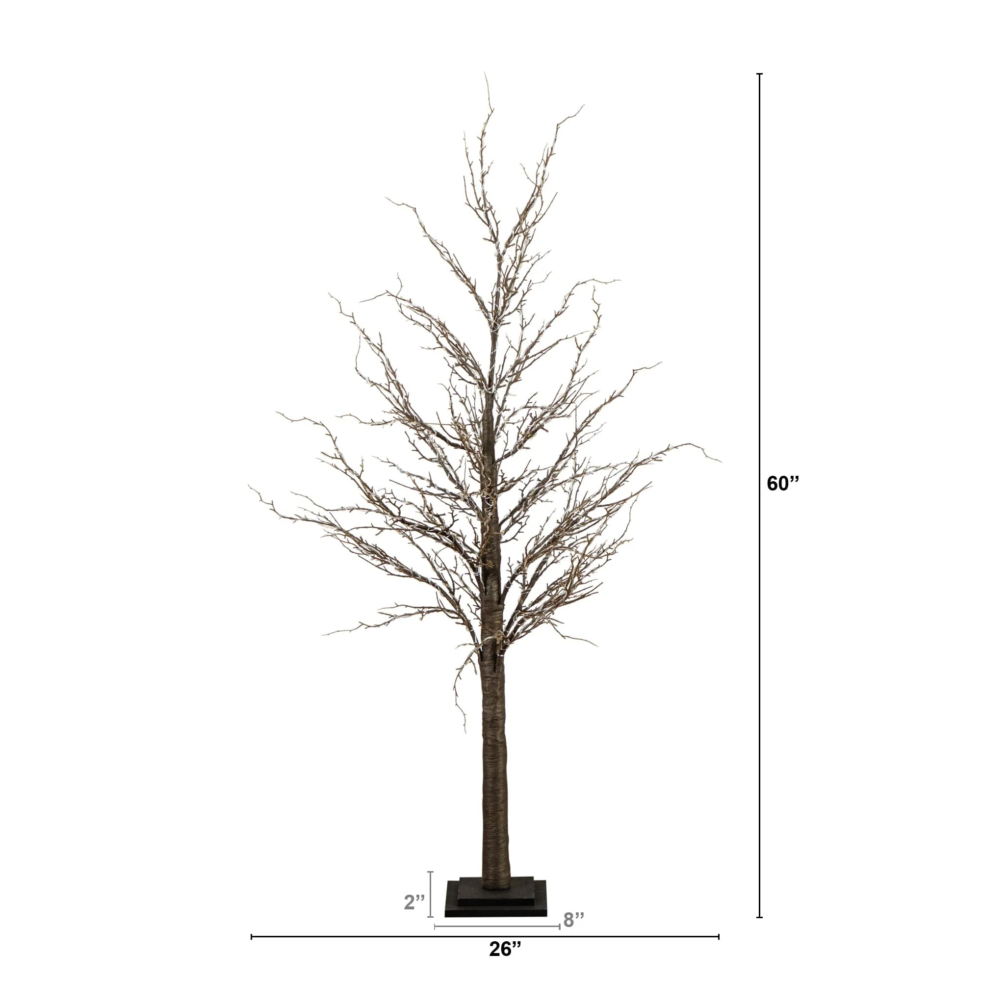 5’ Pre-Lit Artificial Twig Tree with 360 Warm White LED Lights - Image 8