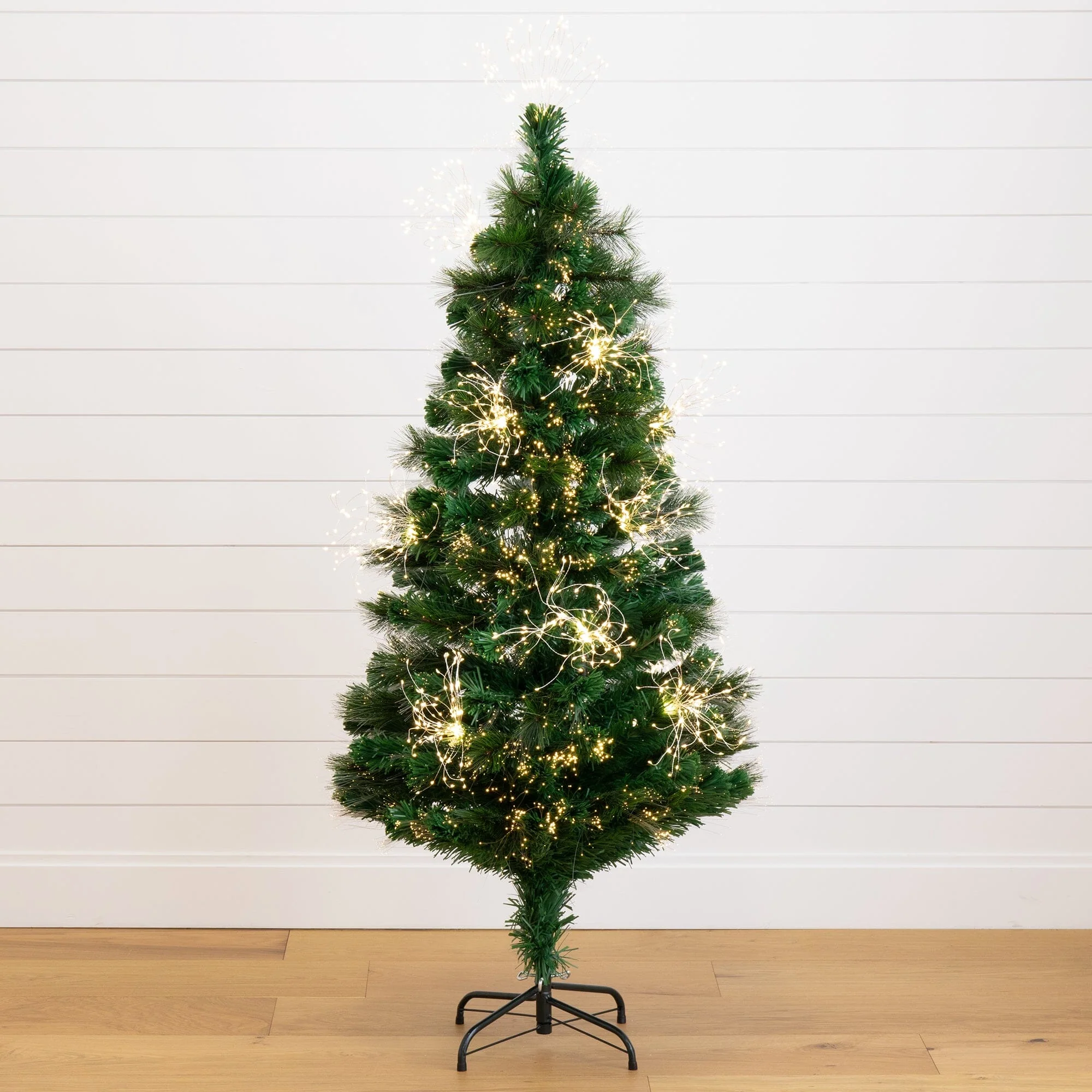 5' Pre-Lit Fiber Optic Artificial Christmas Tree with 146 Warm White LED Lights - Image 2
