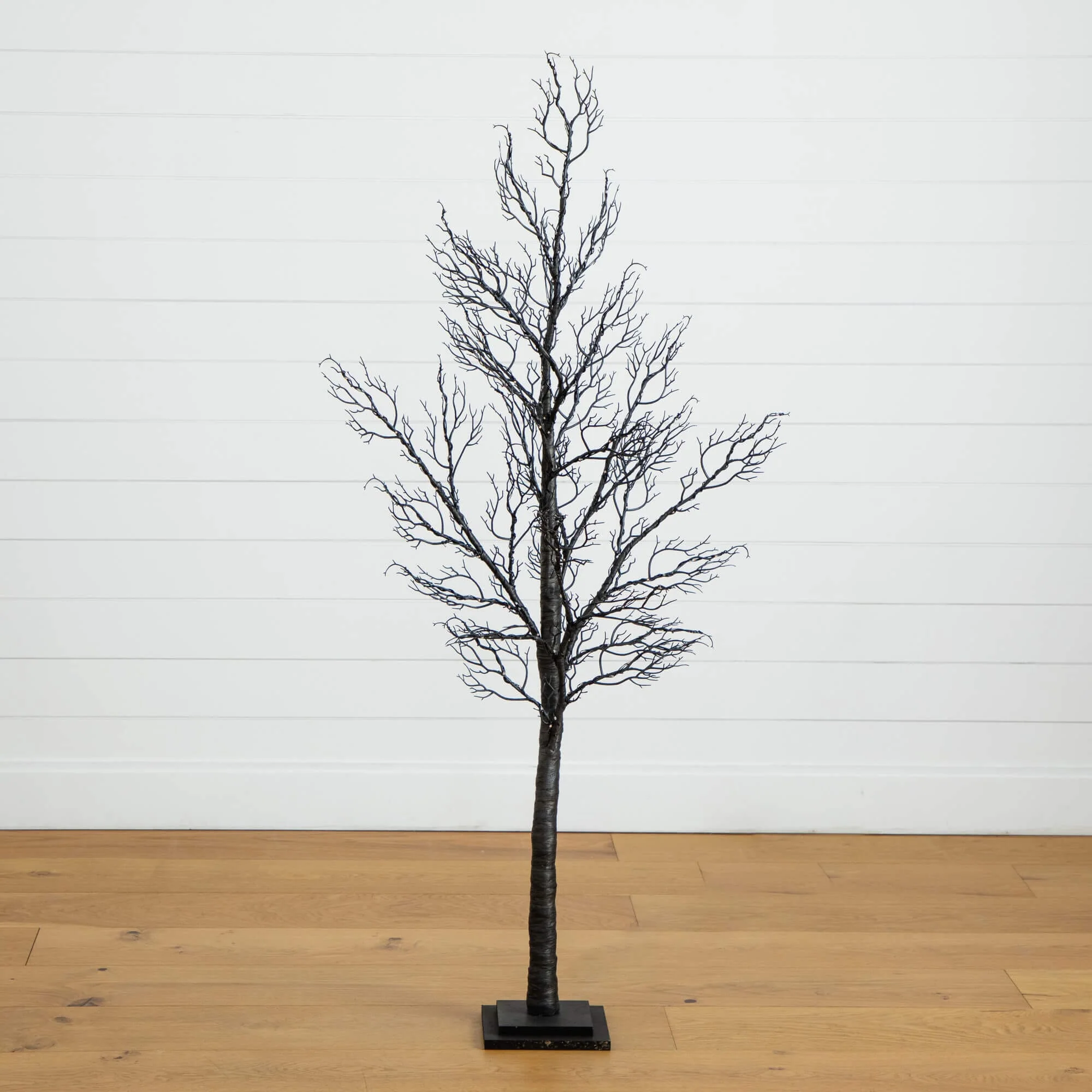 5' Pre-Lit Halloween Minimalist Twig Artificial Fall Tree with 240 Orange & Purple LED Lights - Image 7