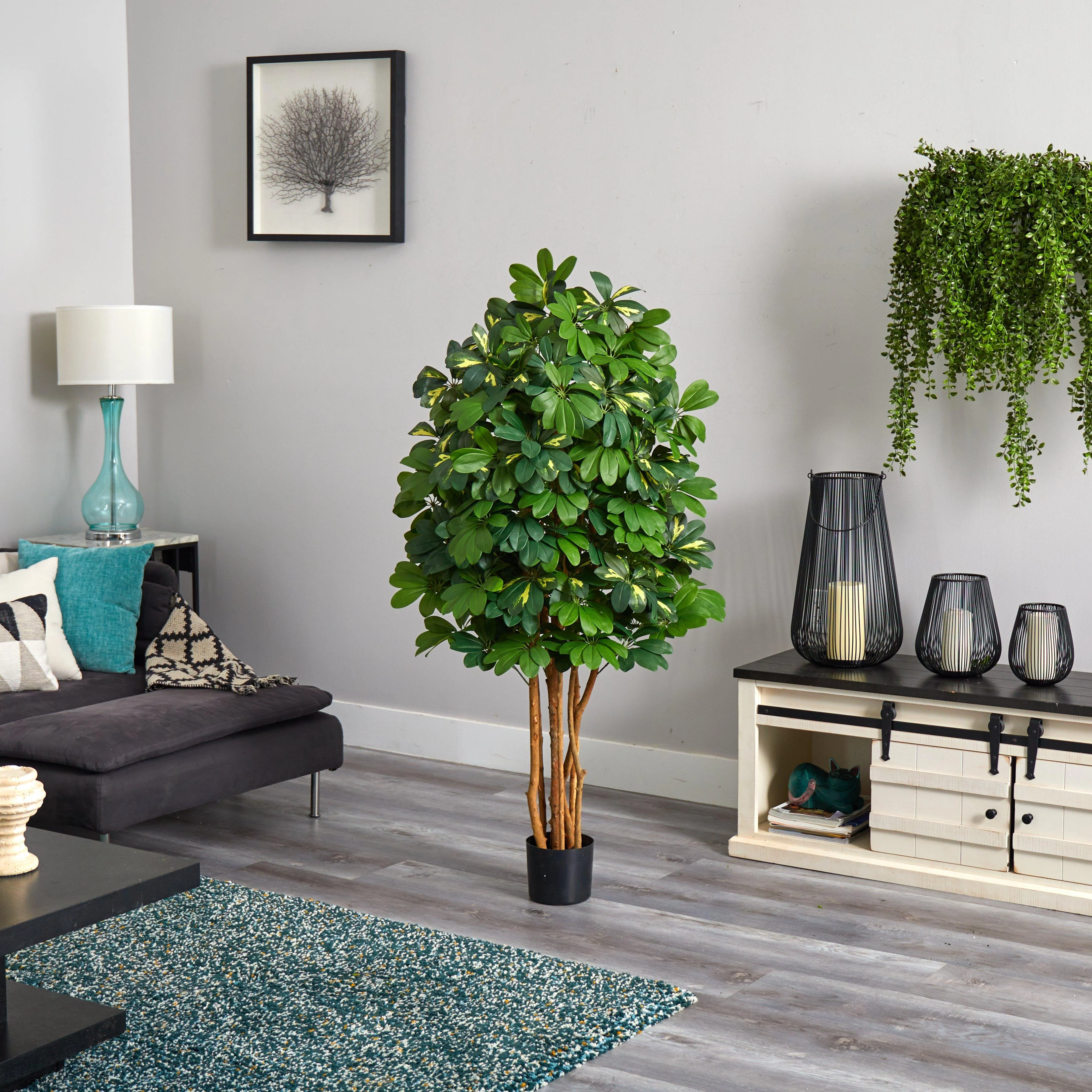 5' Schefflera Silk Tree - Image 3