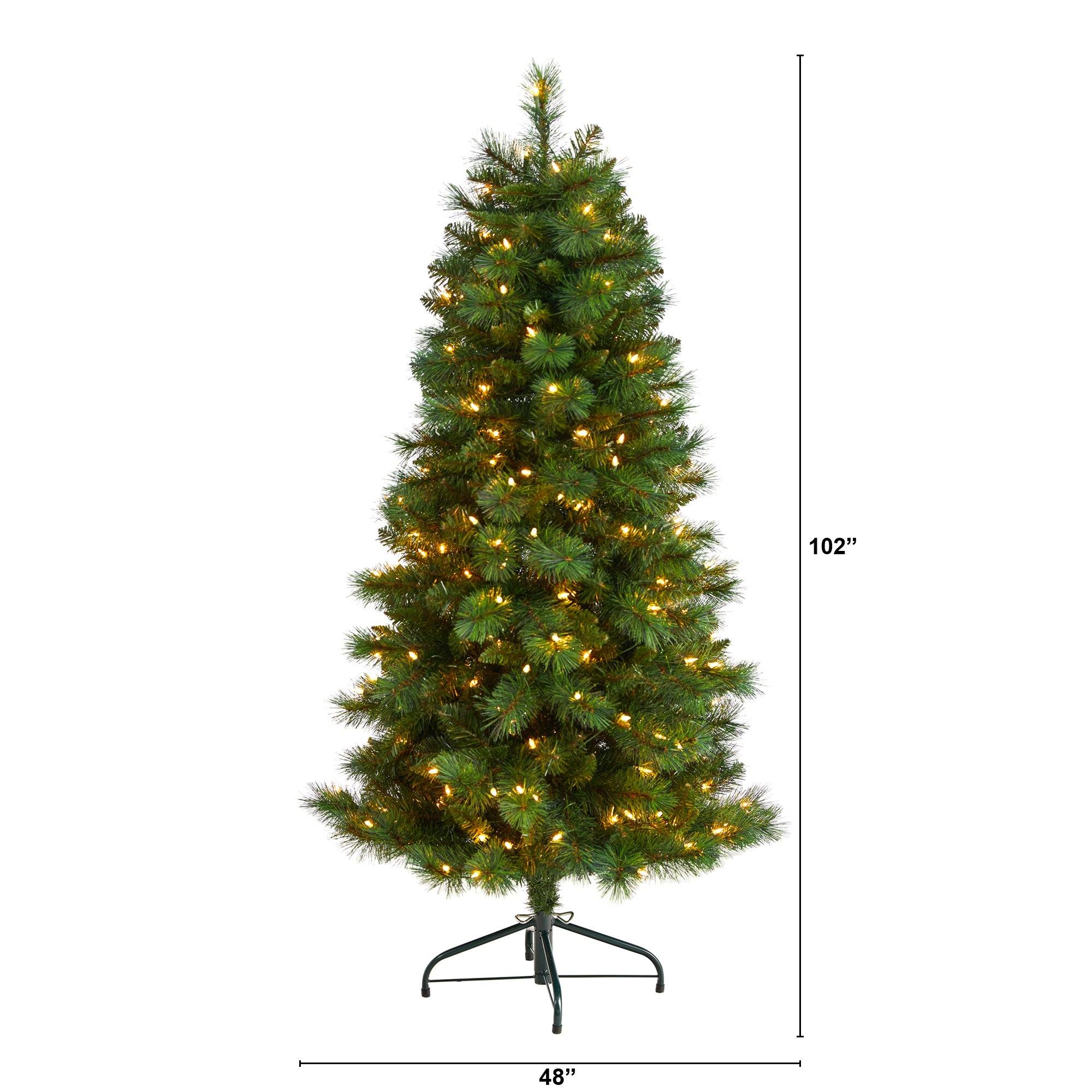 5’ Slim West Virginia Mountain Pine Christmas Tree with 200 Clear Lights and 467 Bendable Branches - Image 2