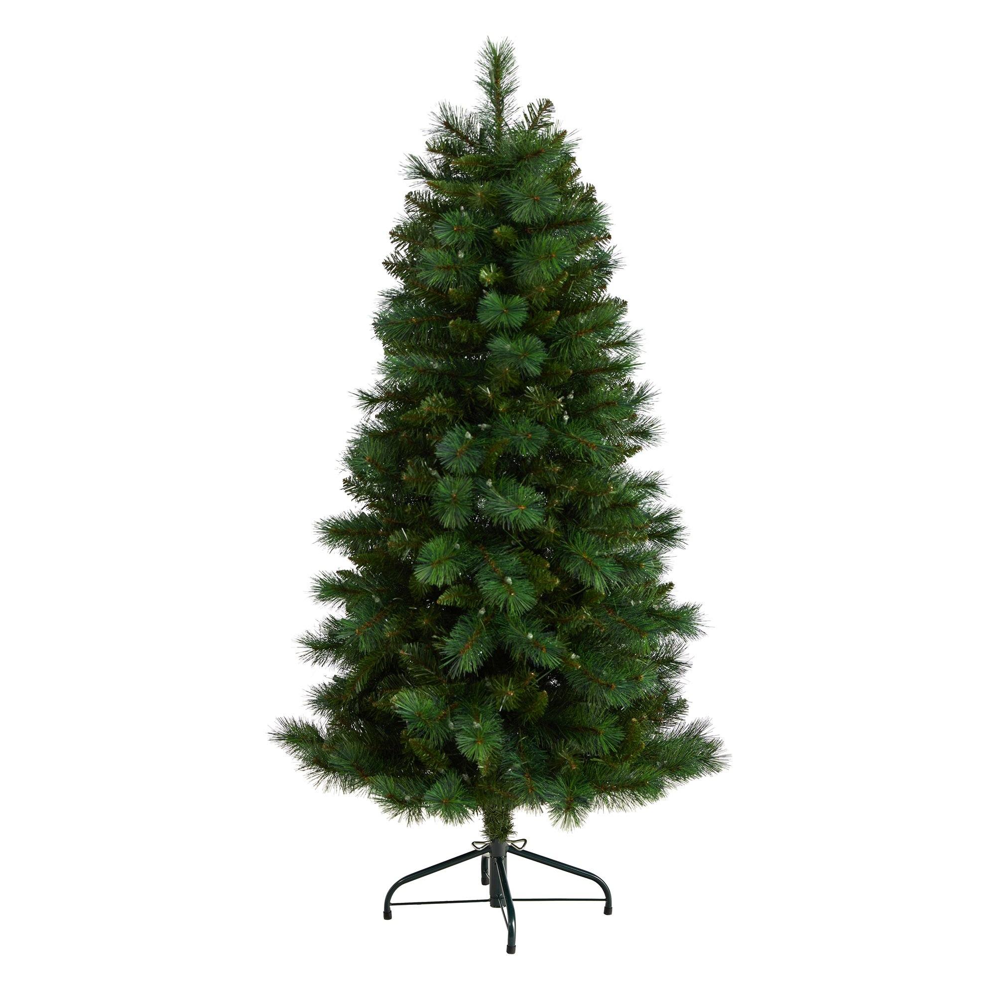 5’ Slim West Virginia Mountain Pine Christmas Tree with 200 Clear Lights and 467 Bendable Branches - Image 3