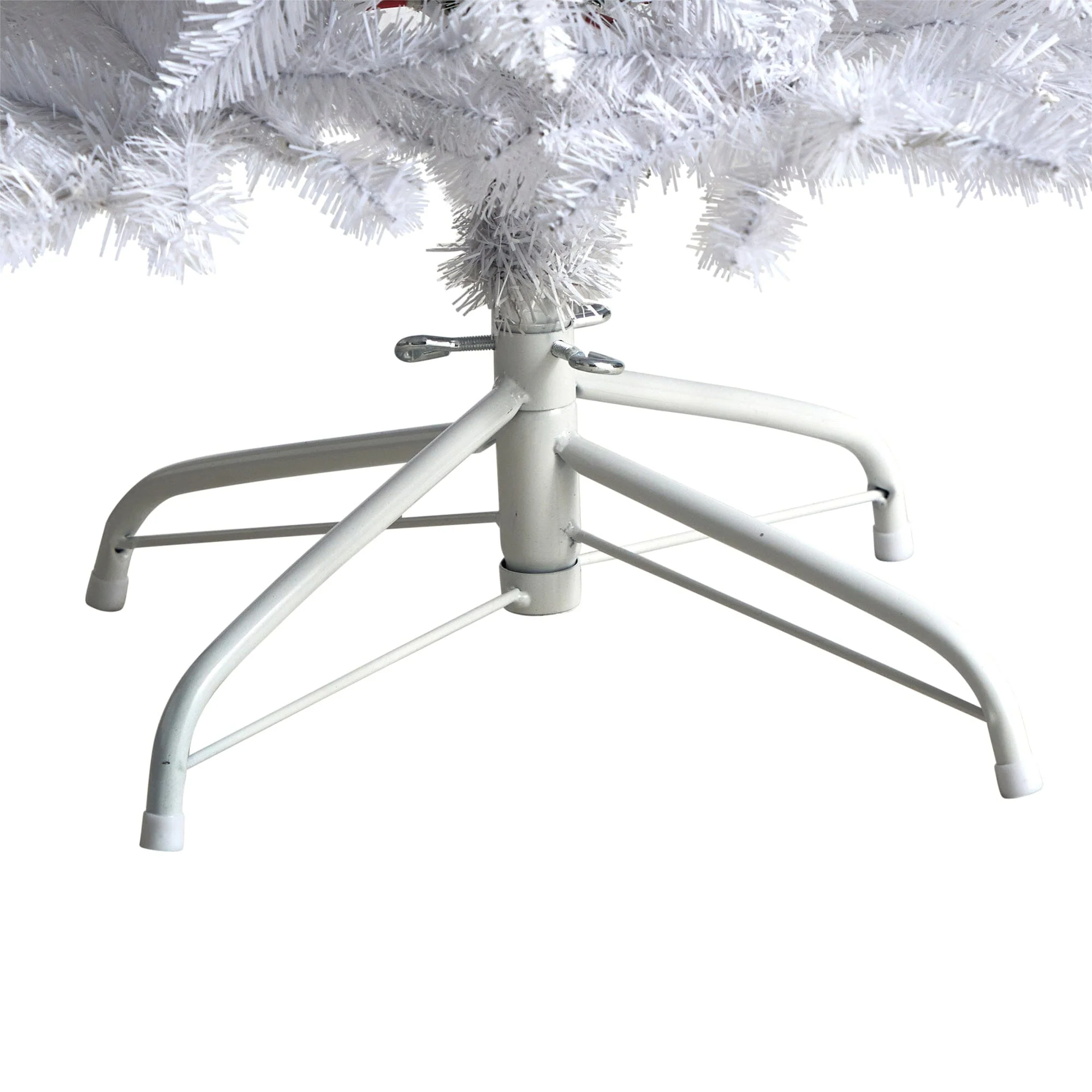 5’ Slim White Artificial Christmas Tree with 491 Bendable Branches - Image 5