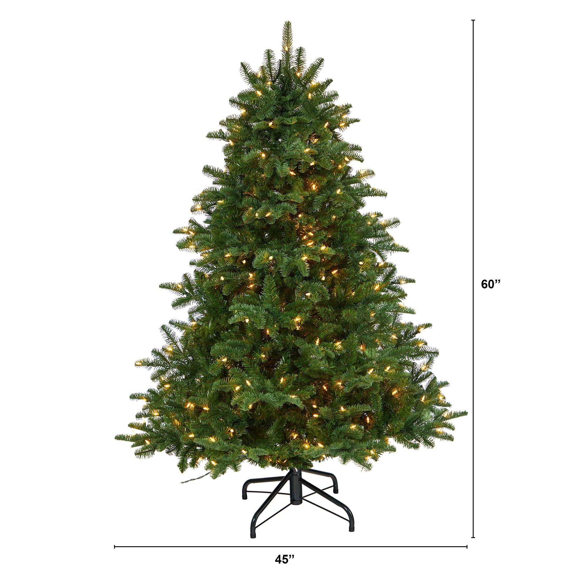 5’ South Carolina Spruce Artificial Christmas Tree with 300 White Warm Lights and 1370 Branches - Image 5