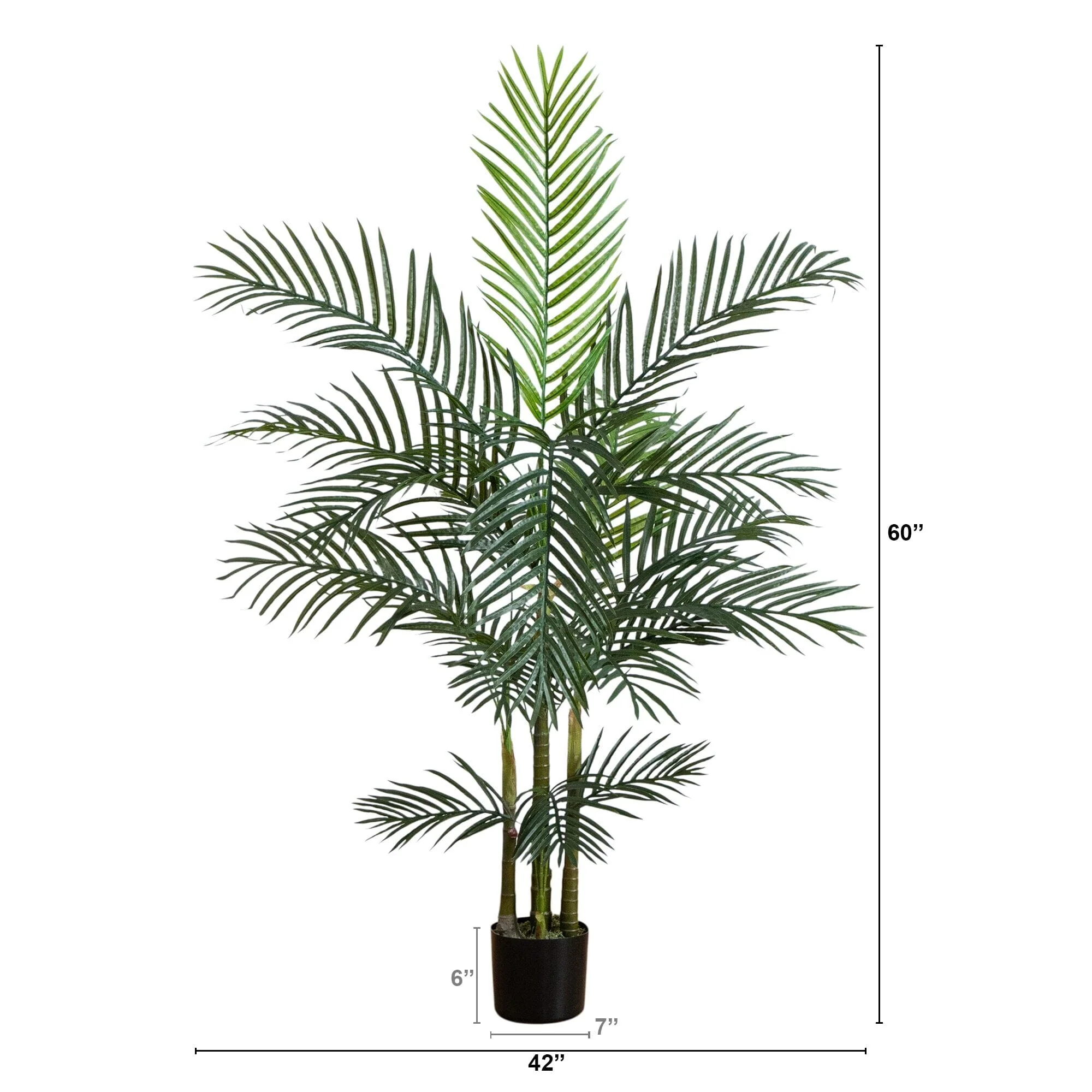 5' UV Resistant Artificial Areca Palm Tree (Indoor/Outdoor) - Image 7