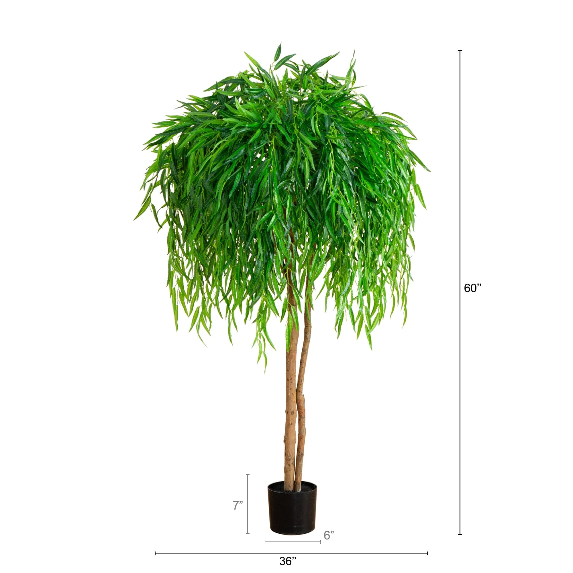 5’ Willow Artificial Tree  (Real Touch) - Image 6