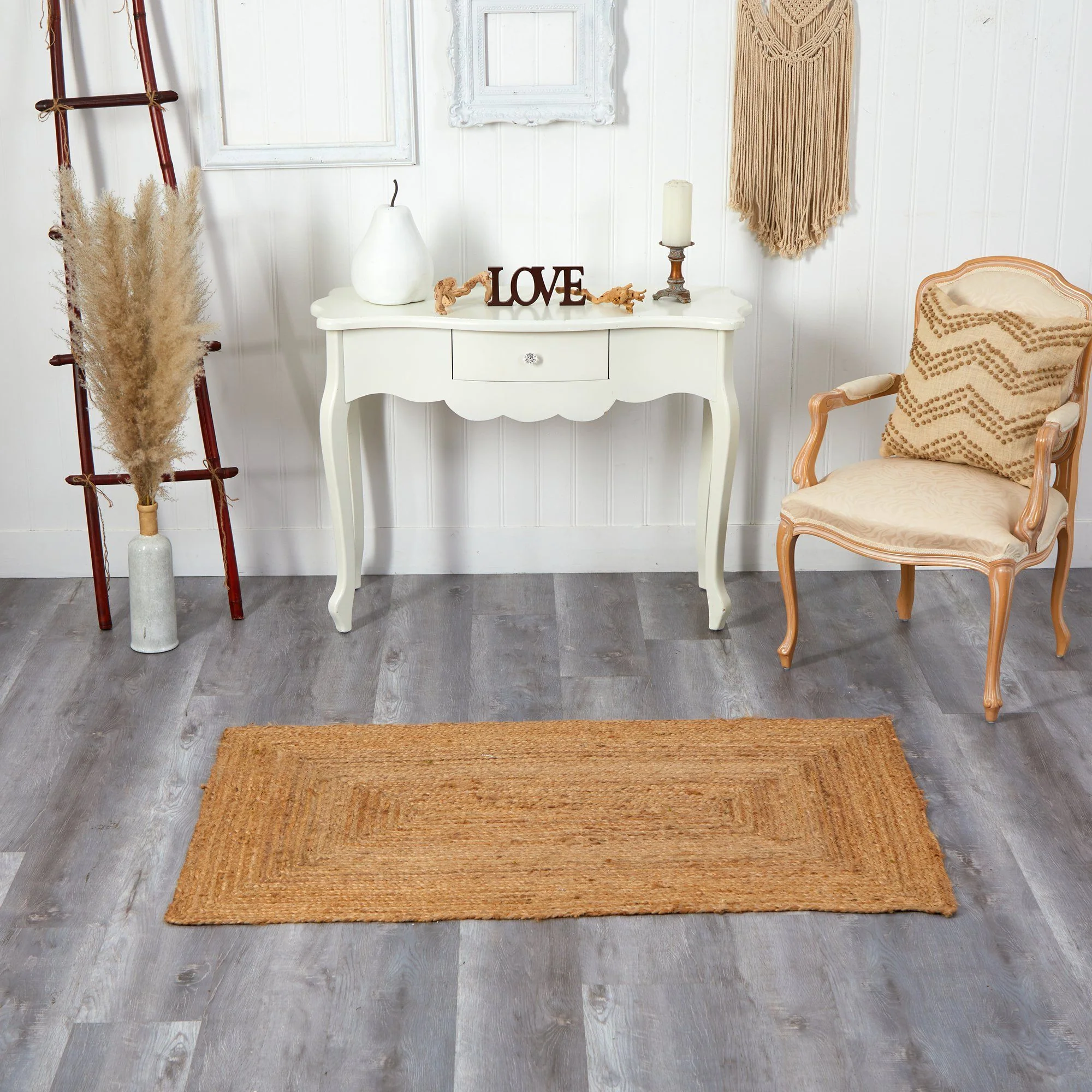 5’ x 3’ Handmade Braided Natural Fiber Beacon Jute Rug - Image 3