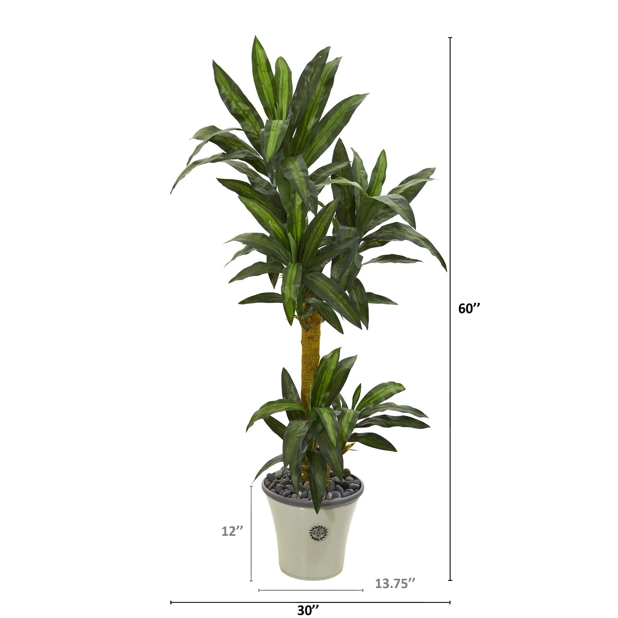 5’ Yucca Artificial Plant in Decorative Planter - Image 2