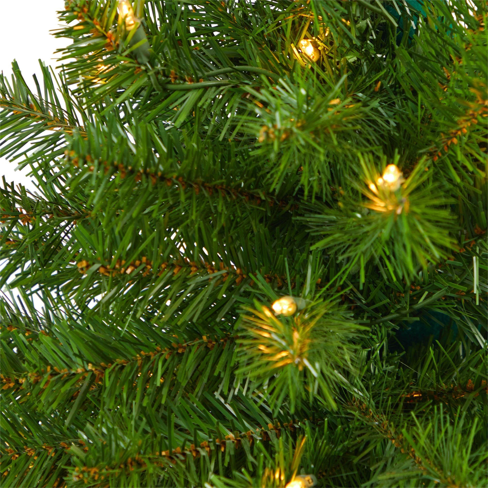 50” Virginia Fir Artificial Christmas Tree with 100 Clear Lights and 223 Bendable Branches in White Metal Planter - Image 4