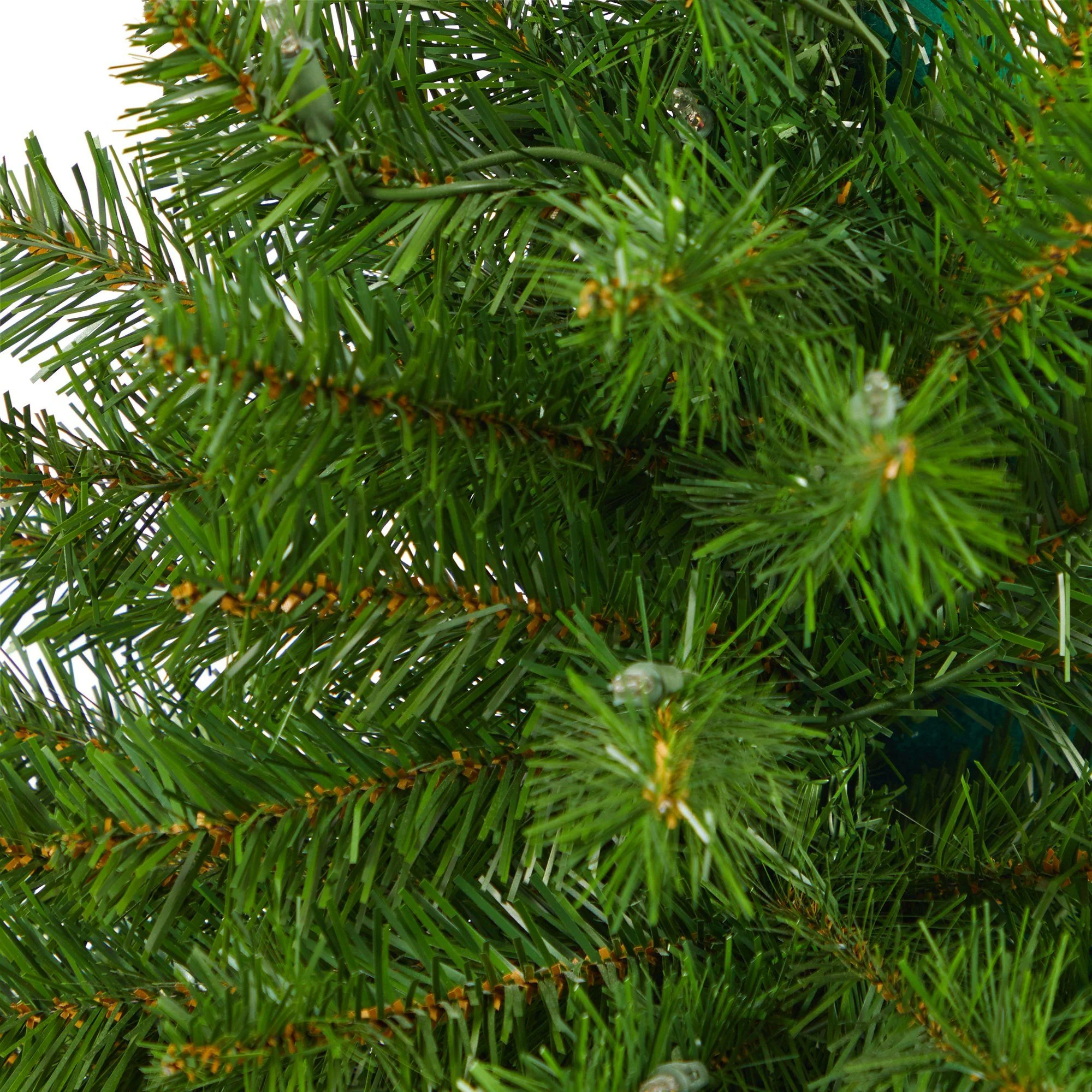 50” Virginia Fir Artificial Christmas Tree with 100 Clear Lights and 223 Bendable Branches in White Metal Planter - Image 5